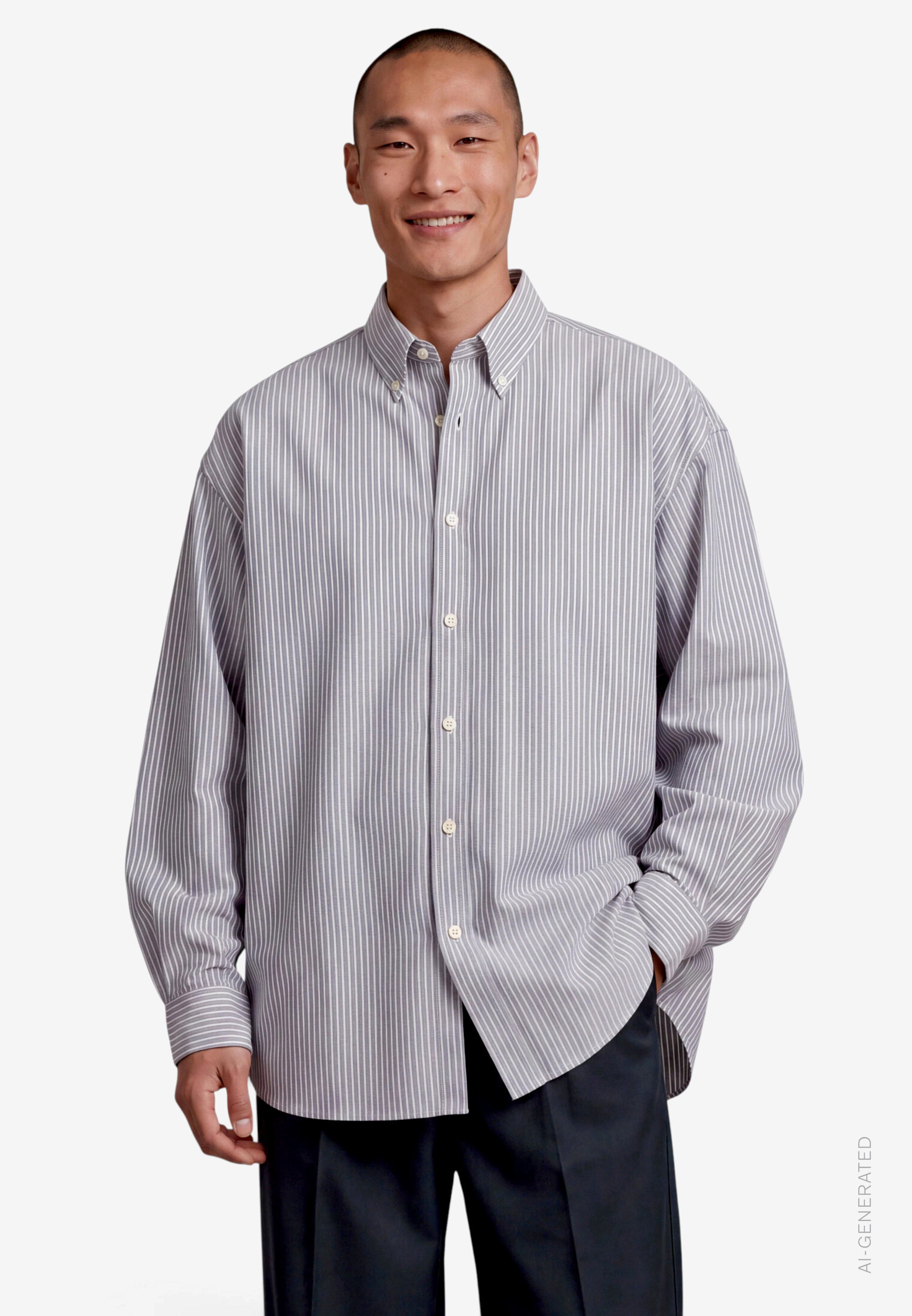 Oversize Hemd  Herren mit Streifen