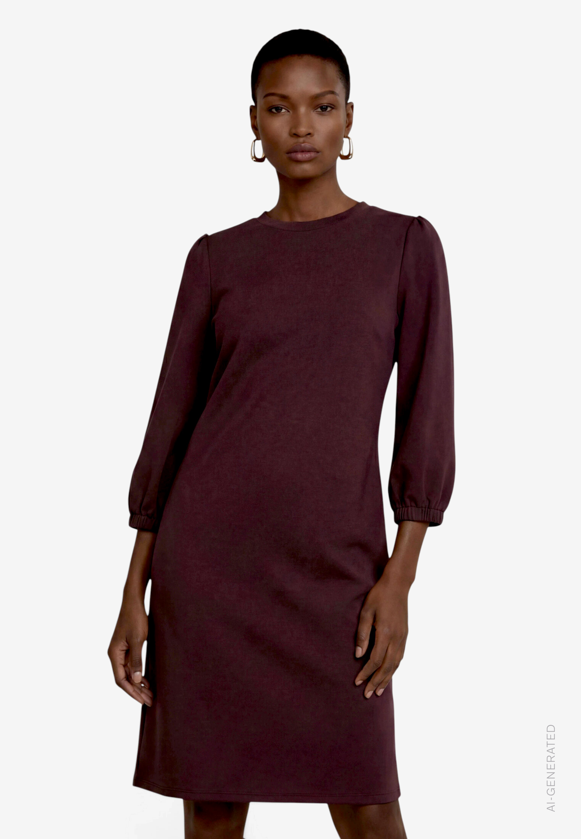 Sweatkleid mit 3/4 Arm
