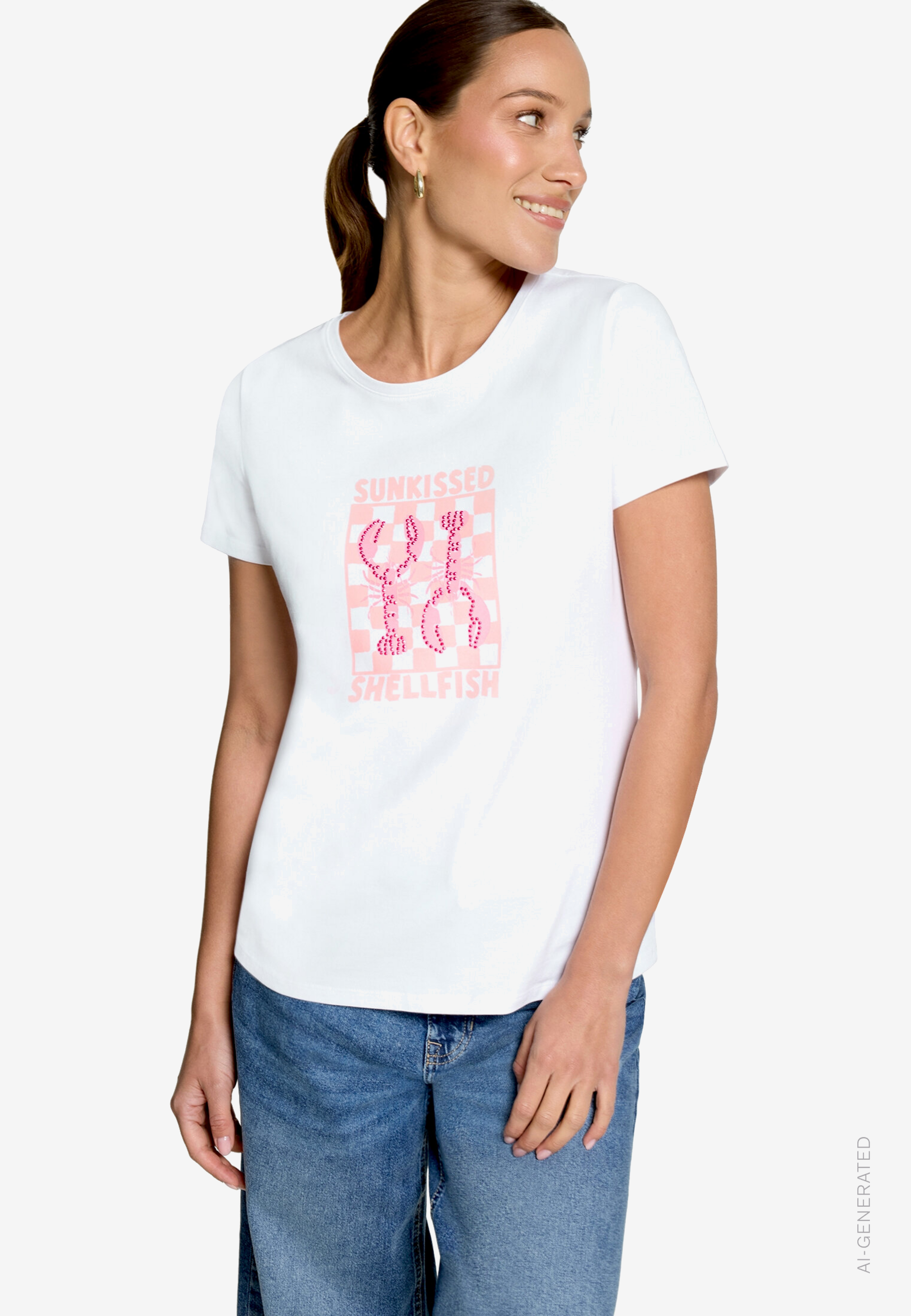 T-Shirt Mit Frontprint