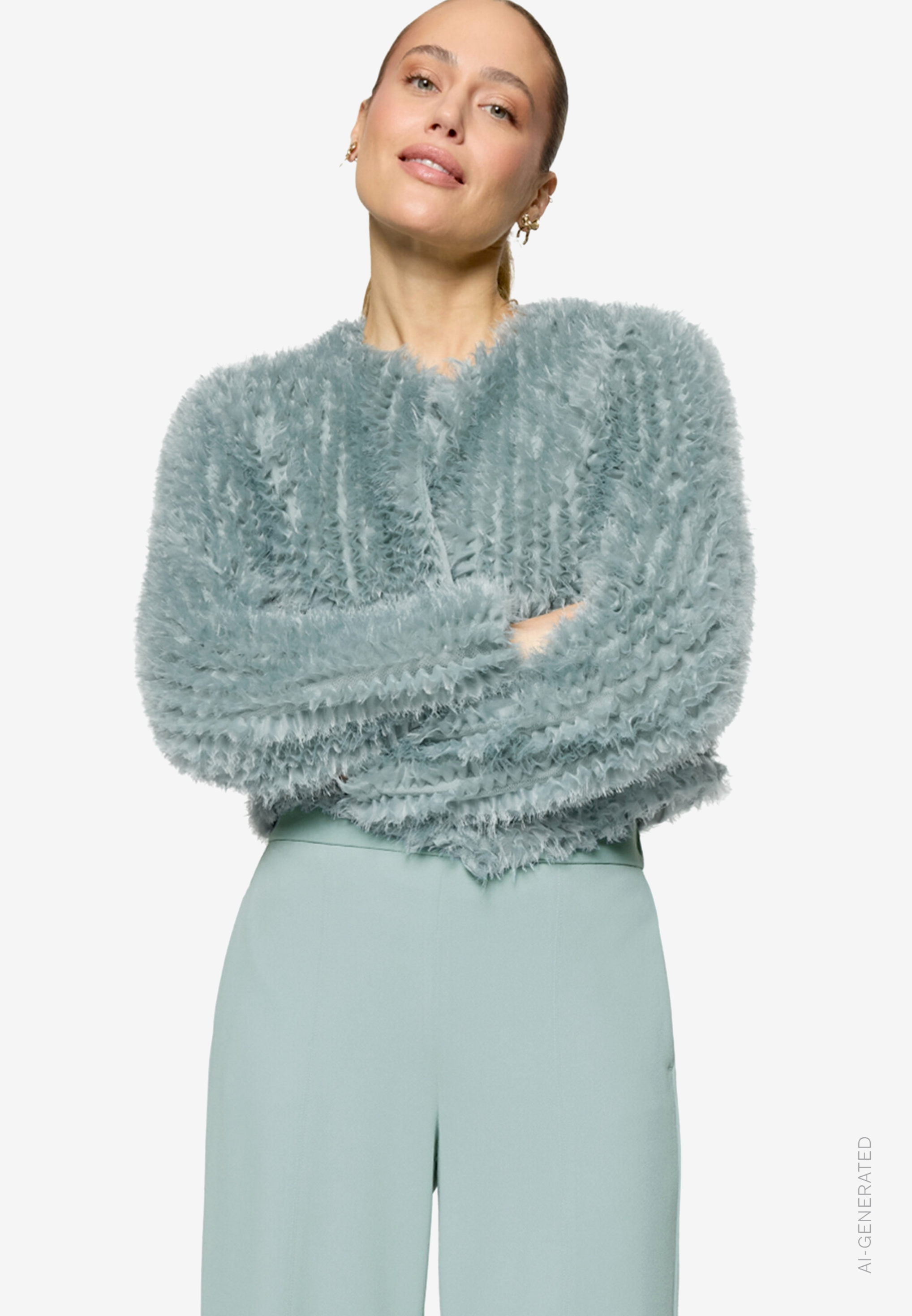 Blazer-Jacke mit Struktur