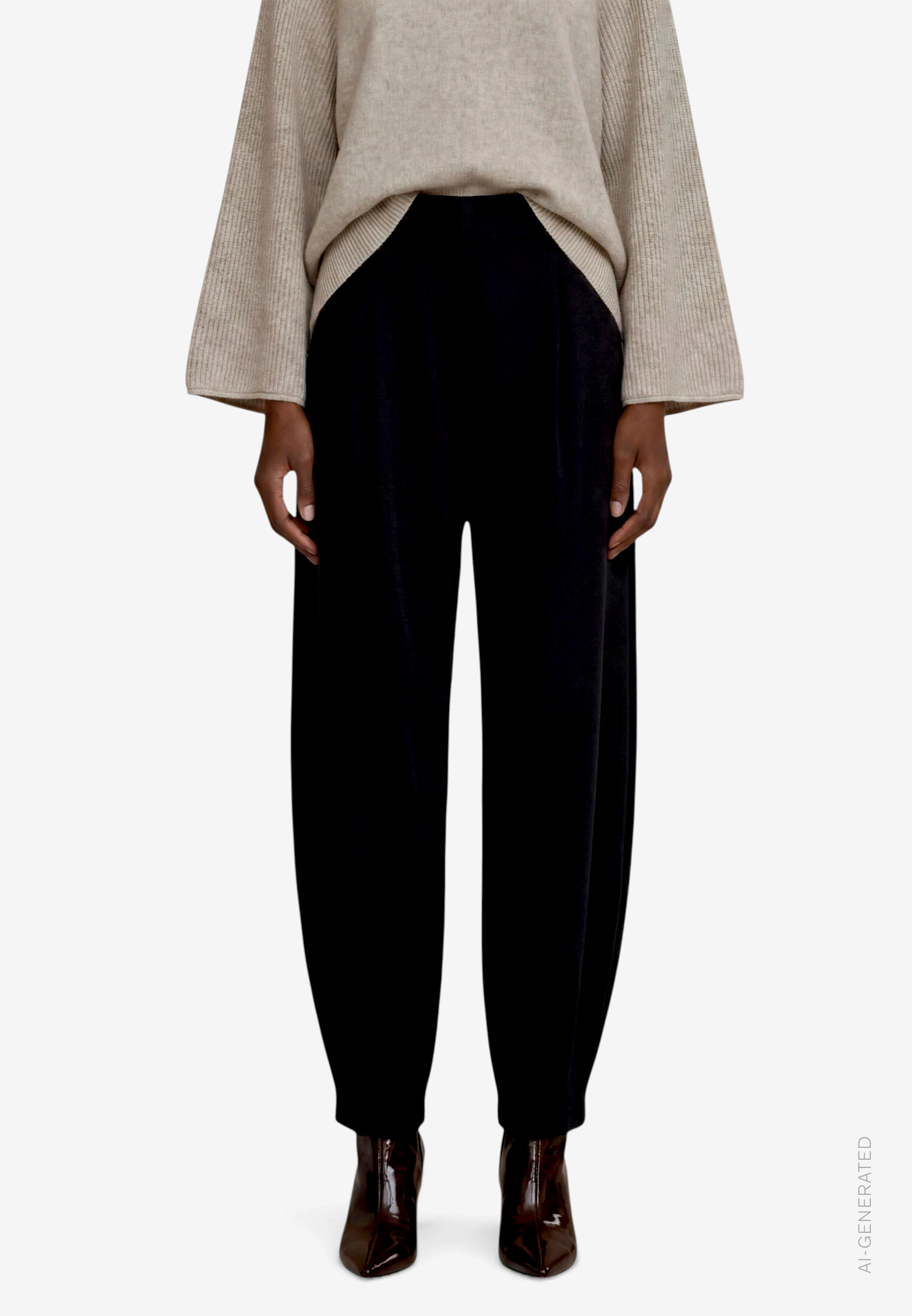 Damen Stoffhose mit Bundfalten