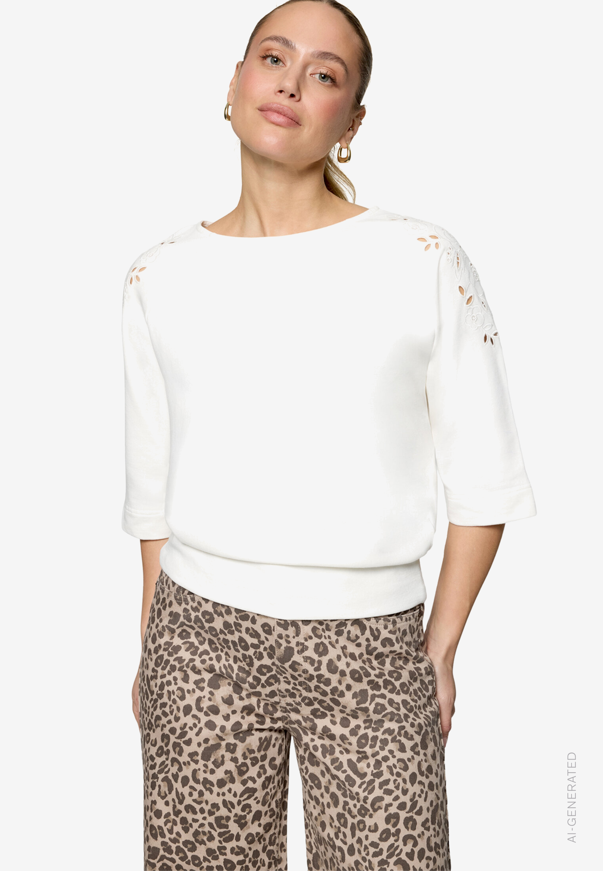 Sweatshirt mit Lochmuster