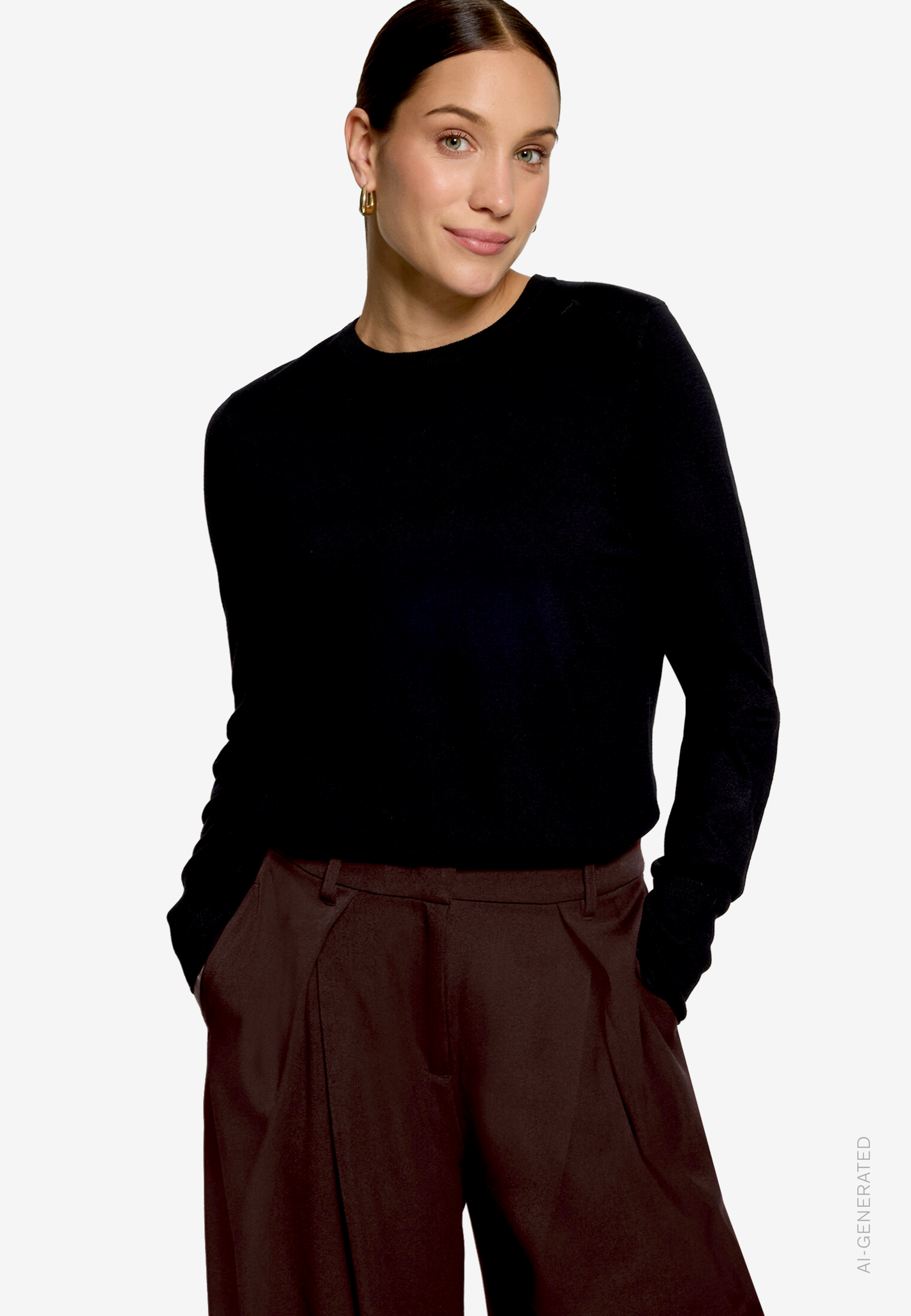 Basic-Pullover mit Rundhalsausschnitt