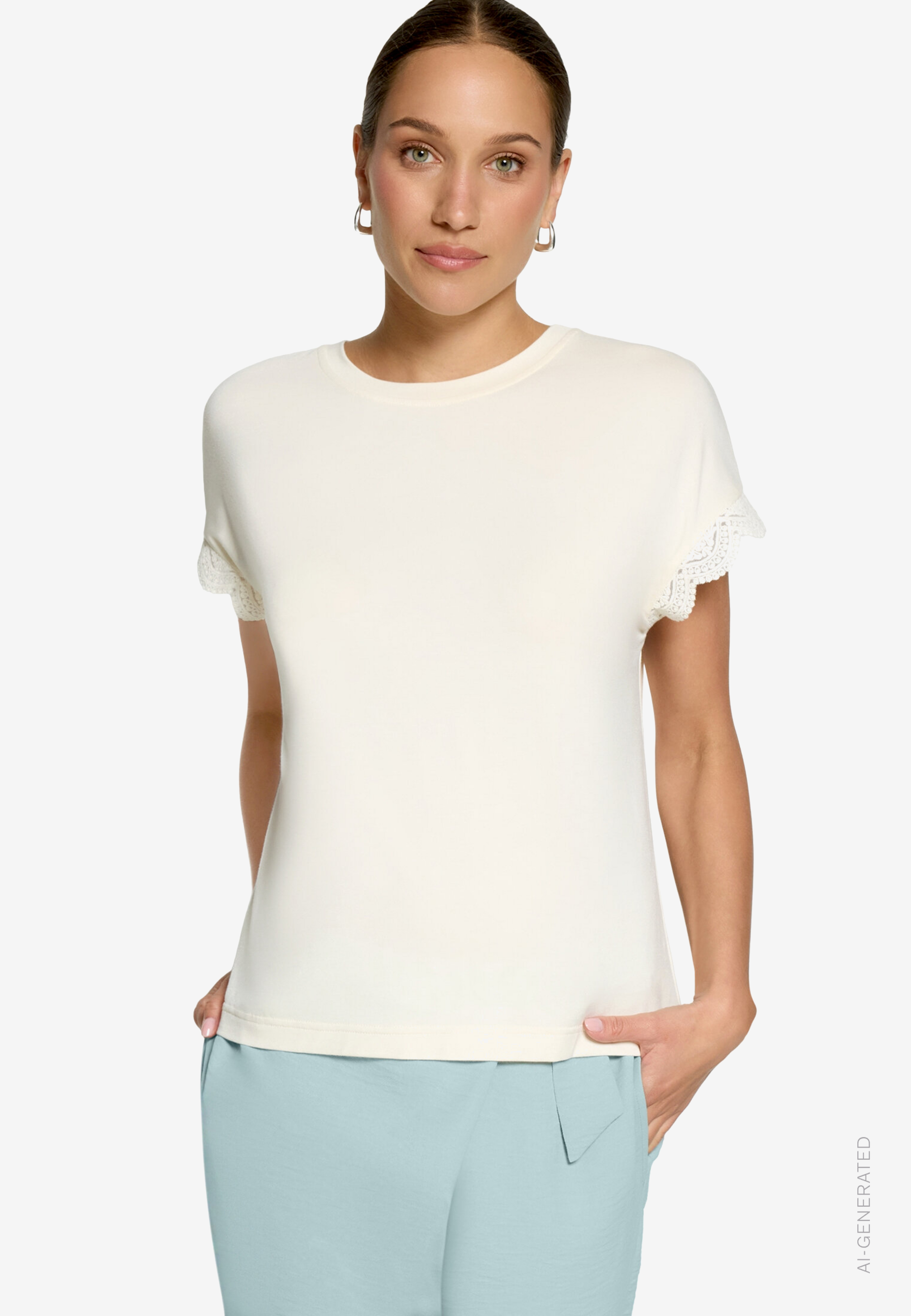 T-Shirt mit Spitze