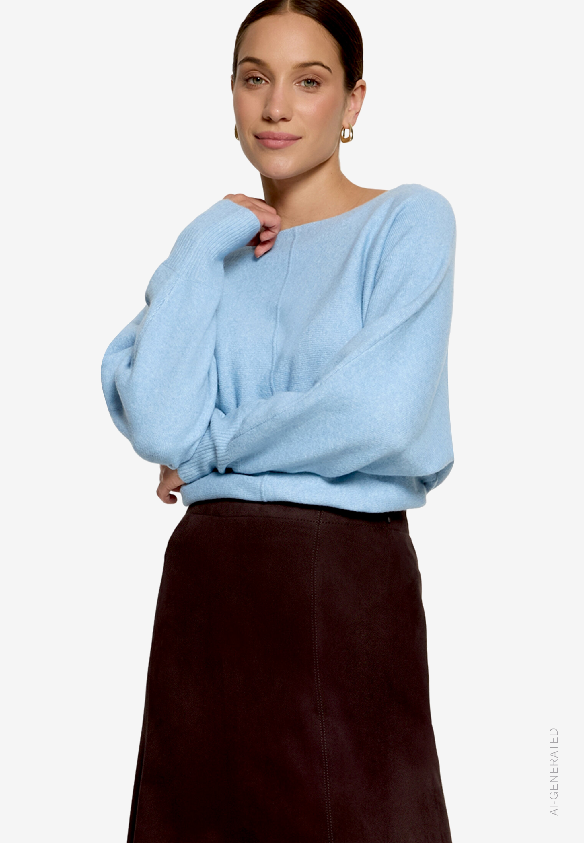 Strickpullover mit Fledermausärmeln
