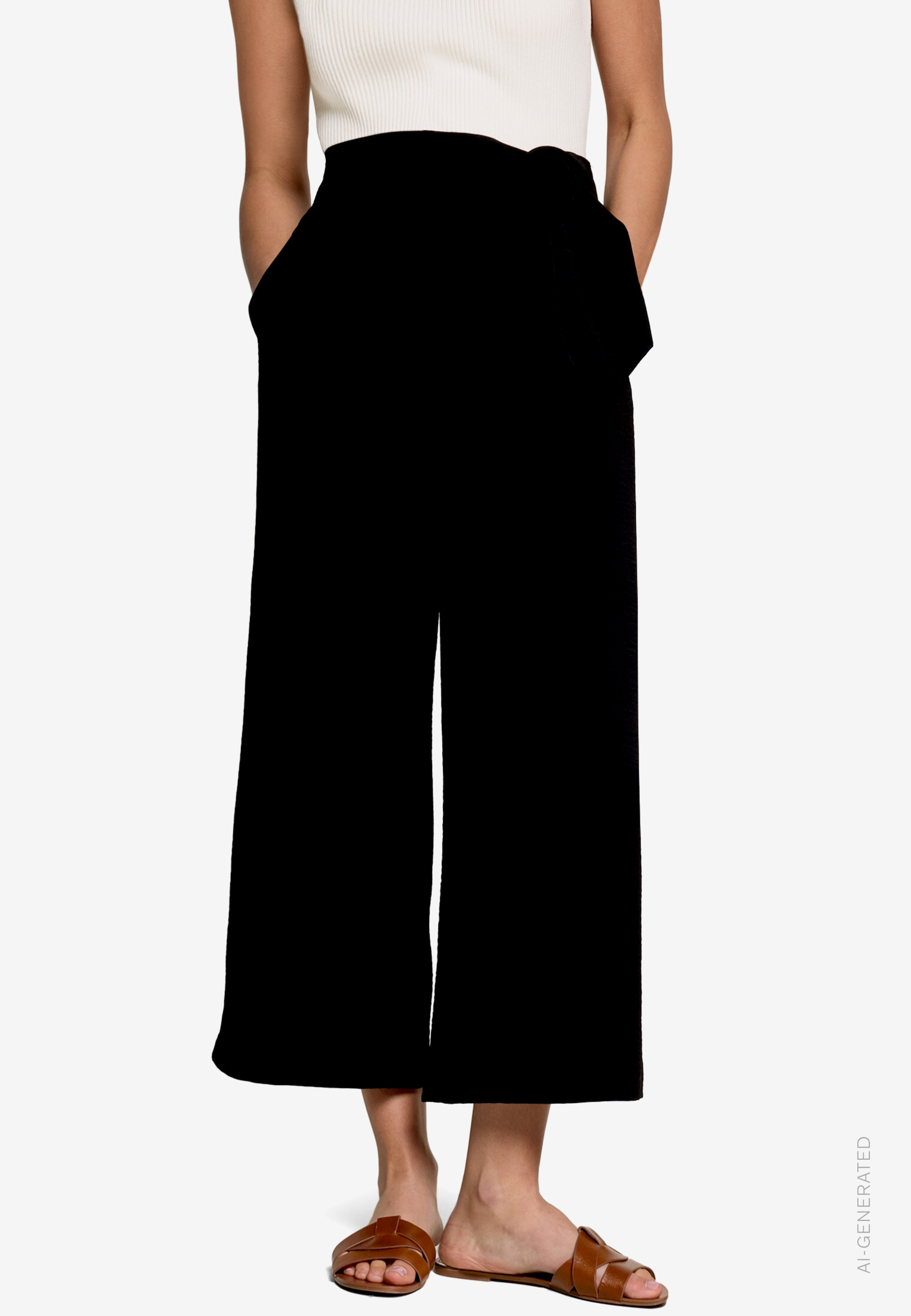 Stoffhose 7/8 LäNge Mit Schnalle