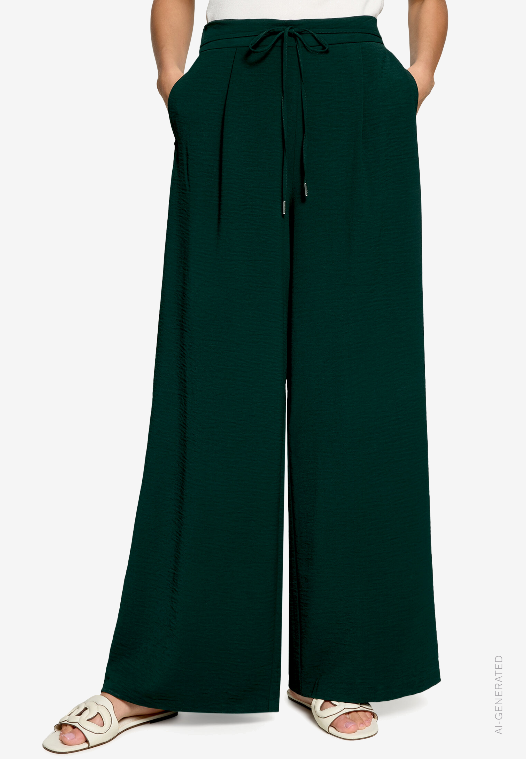 Stoffhose mit Bindegürtel 30 Inch