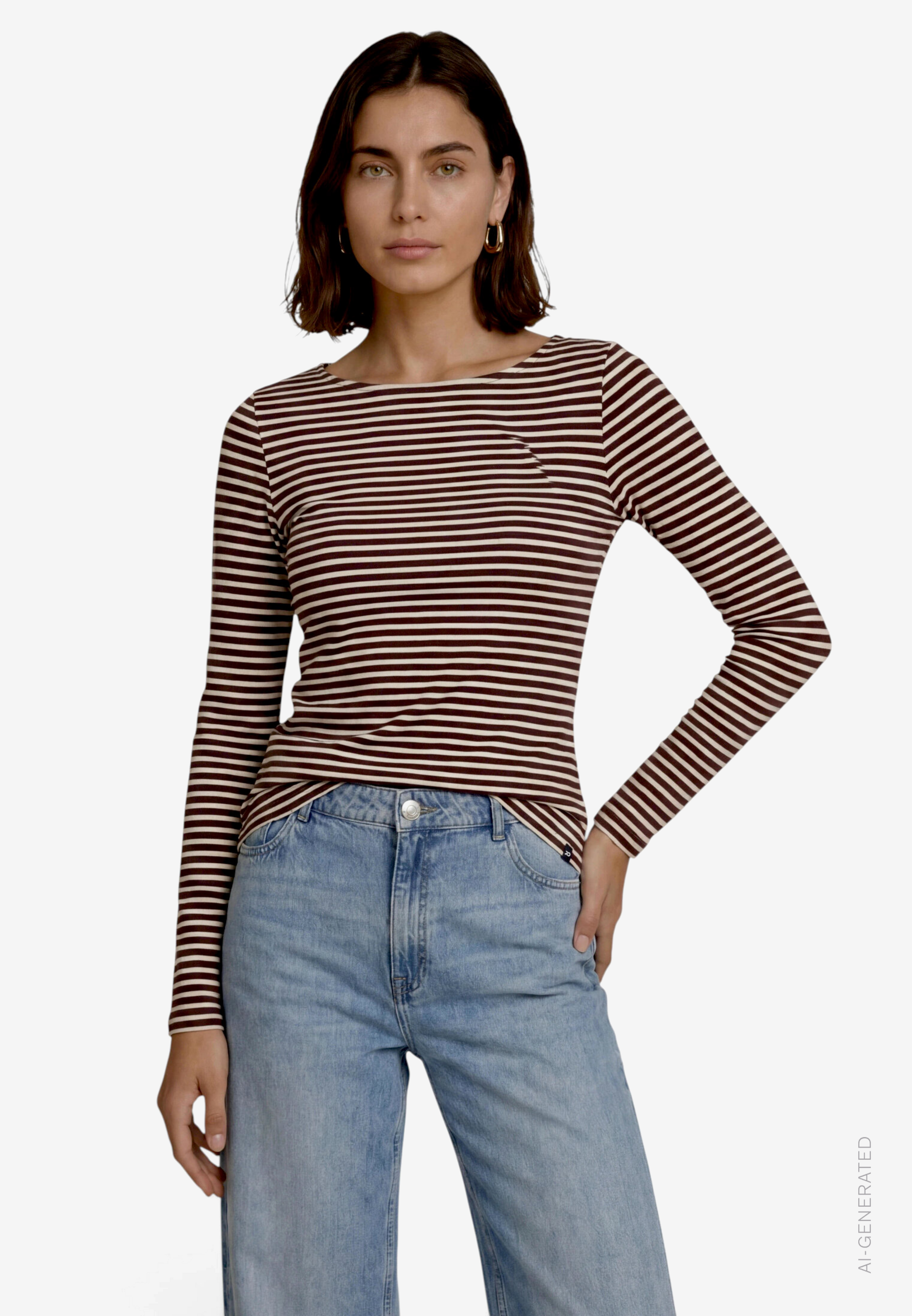 Damen Shirt mit Streifen