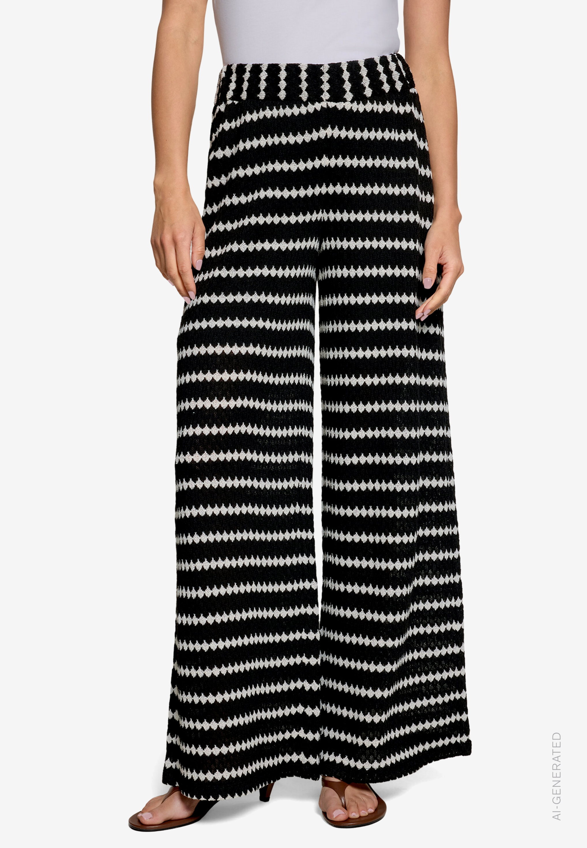 Strickhose Mit Streifen