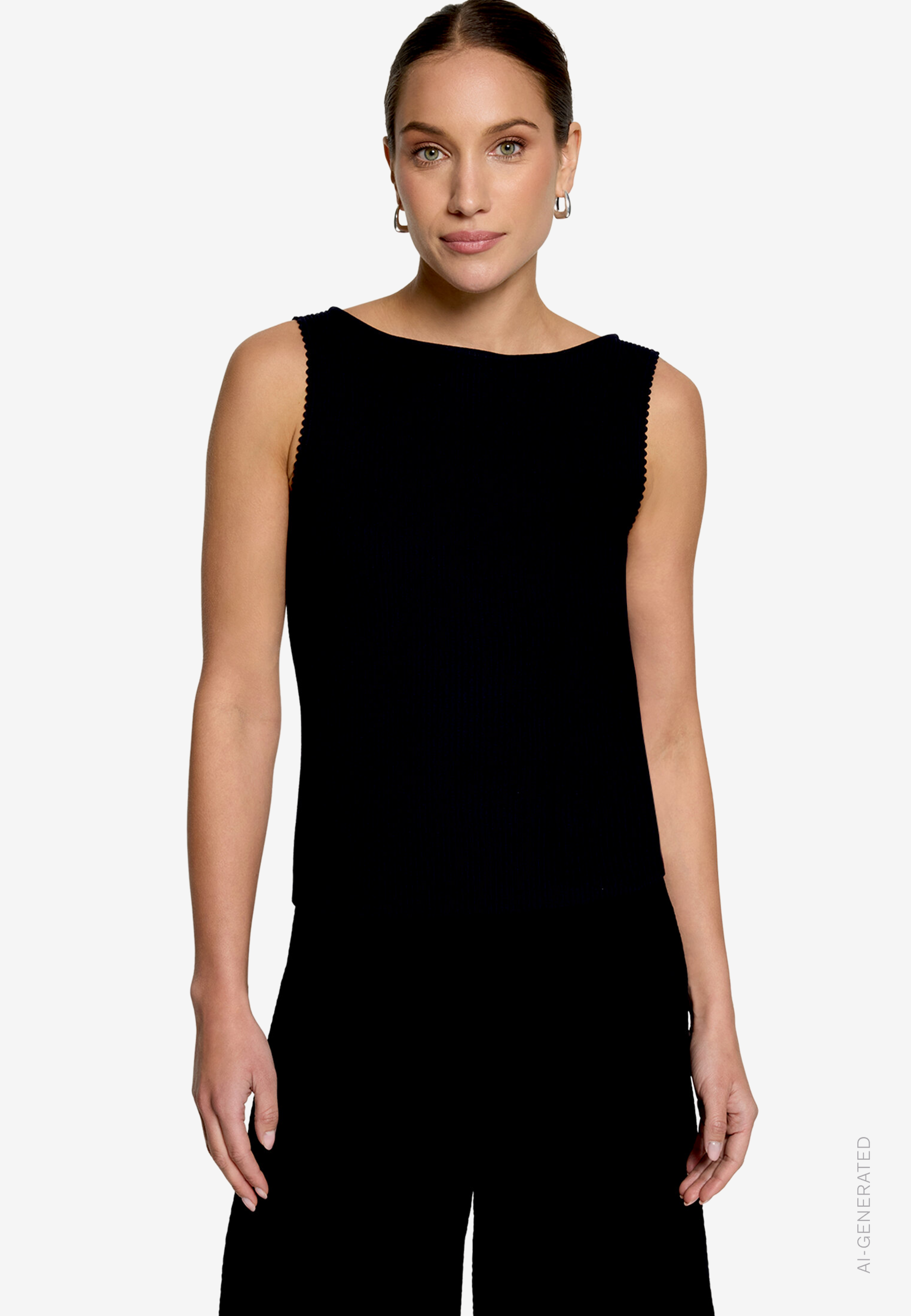 Stricktop mit U-Boot Ausschnitt