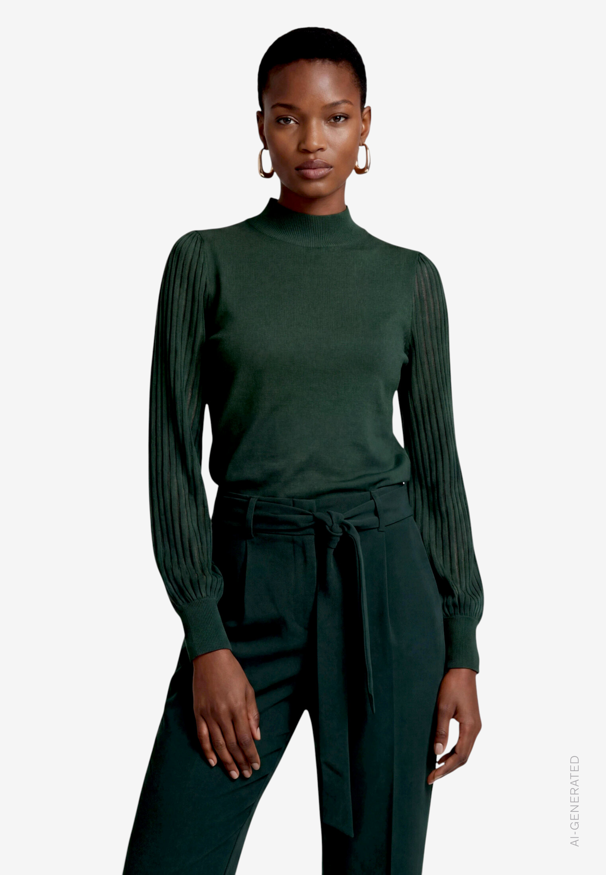 Damen Pullover mit transparenten Ärmeln