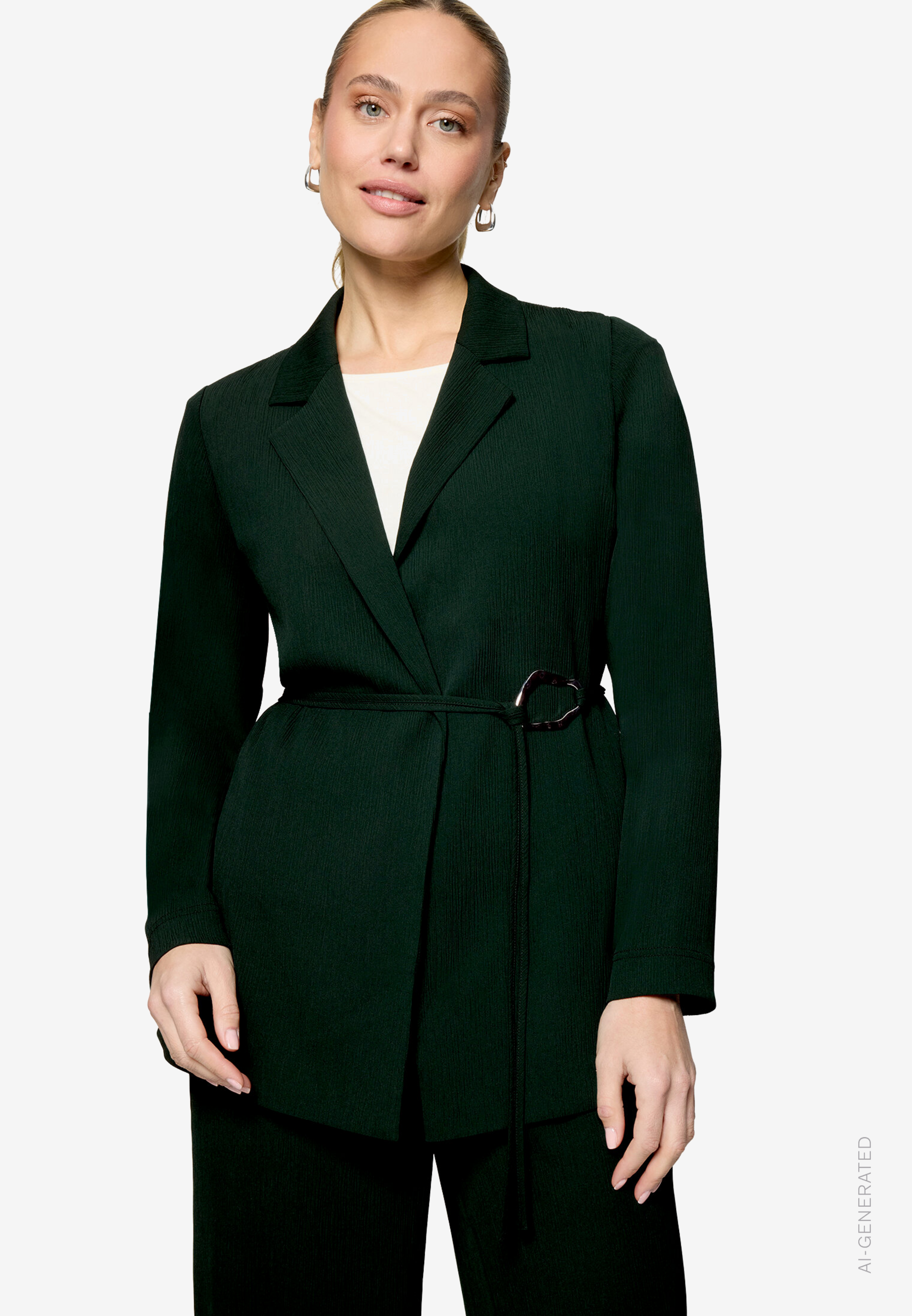 Longblazer strukturiert mit Bindedetail