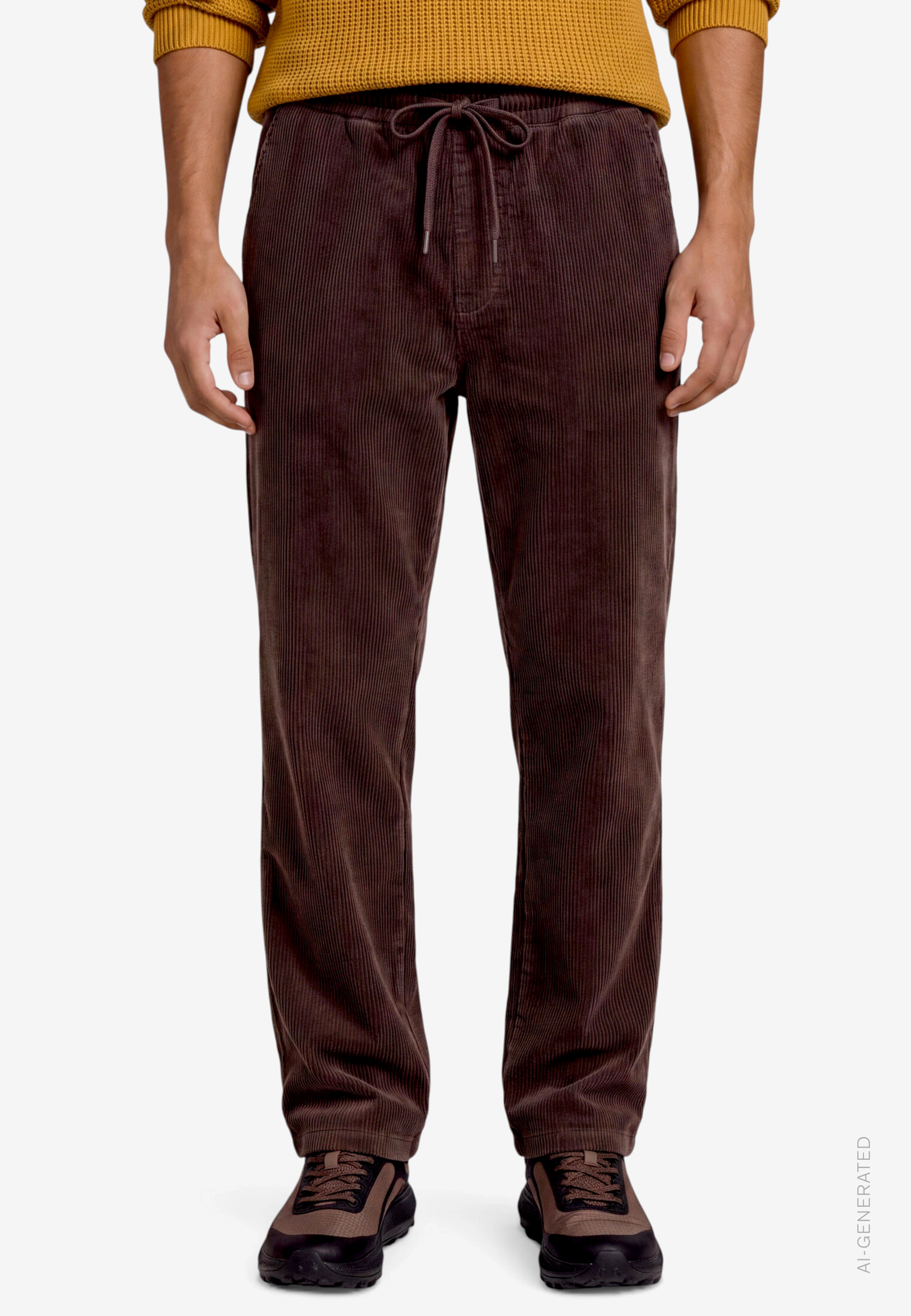 Herren Cordhose im Loose Fit mit elastischem Bund