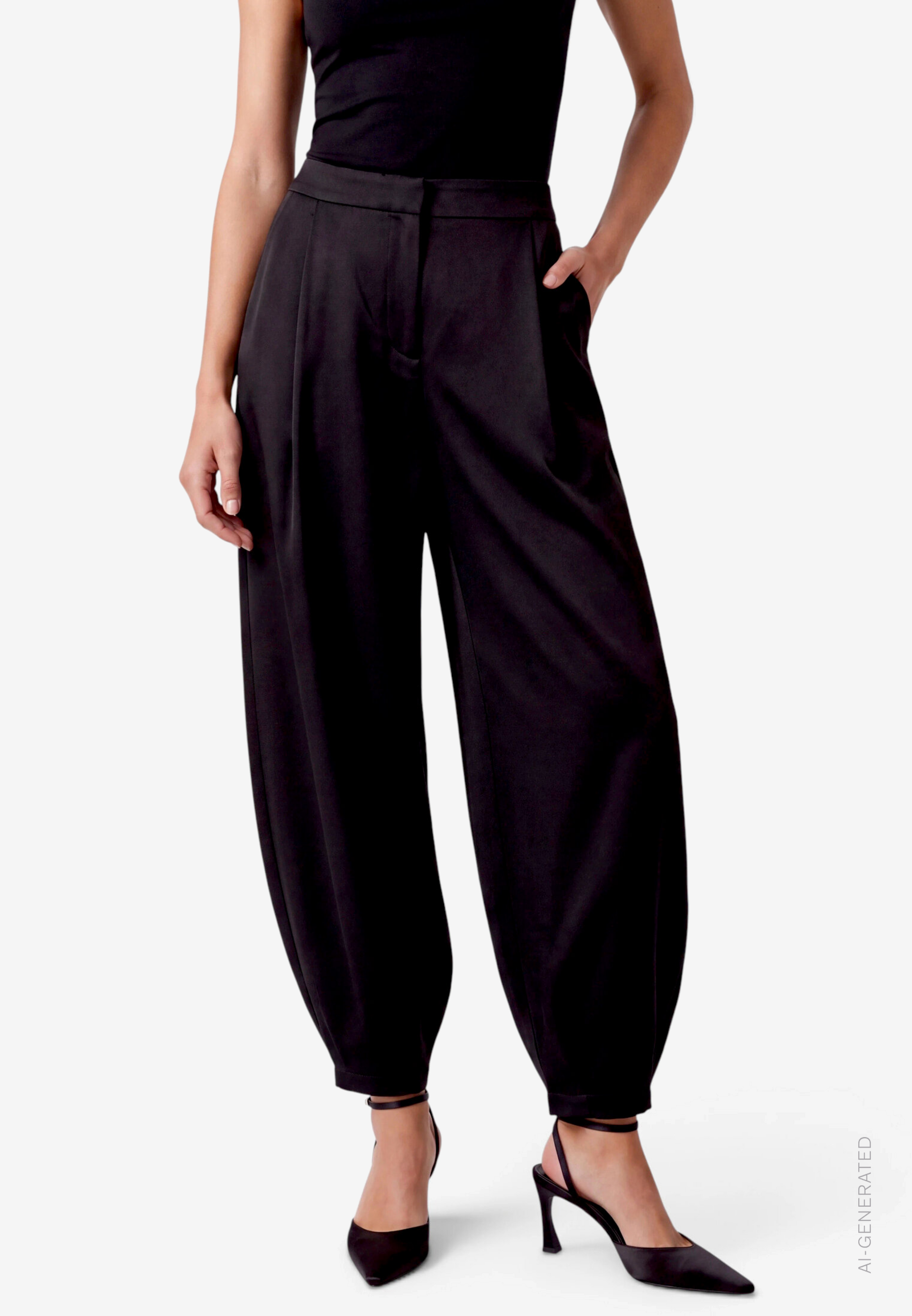Damen Barrel-Hose  aus Satin
