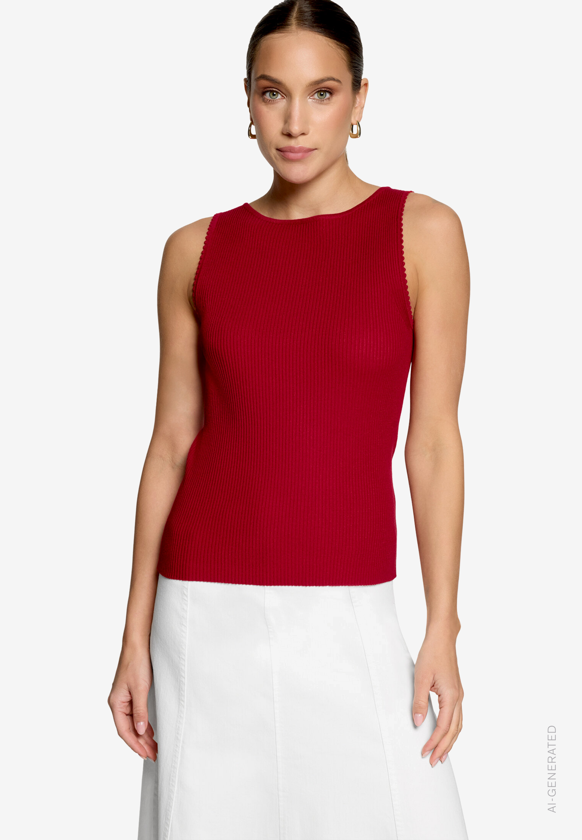 Stricktop mit U-Boot Ausschnitt