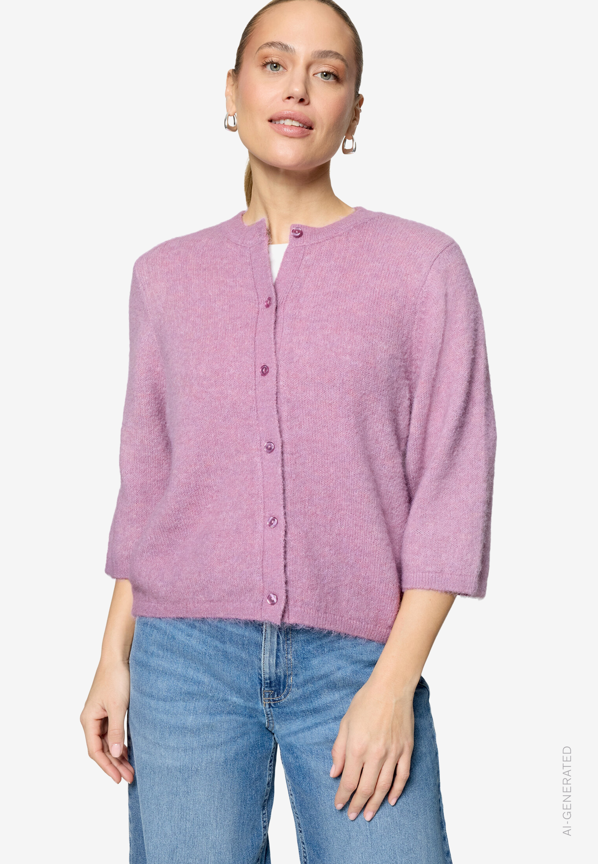 Strickjacke 3/4 Arm Und KnöPfe