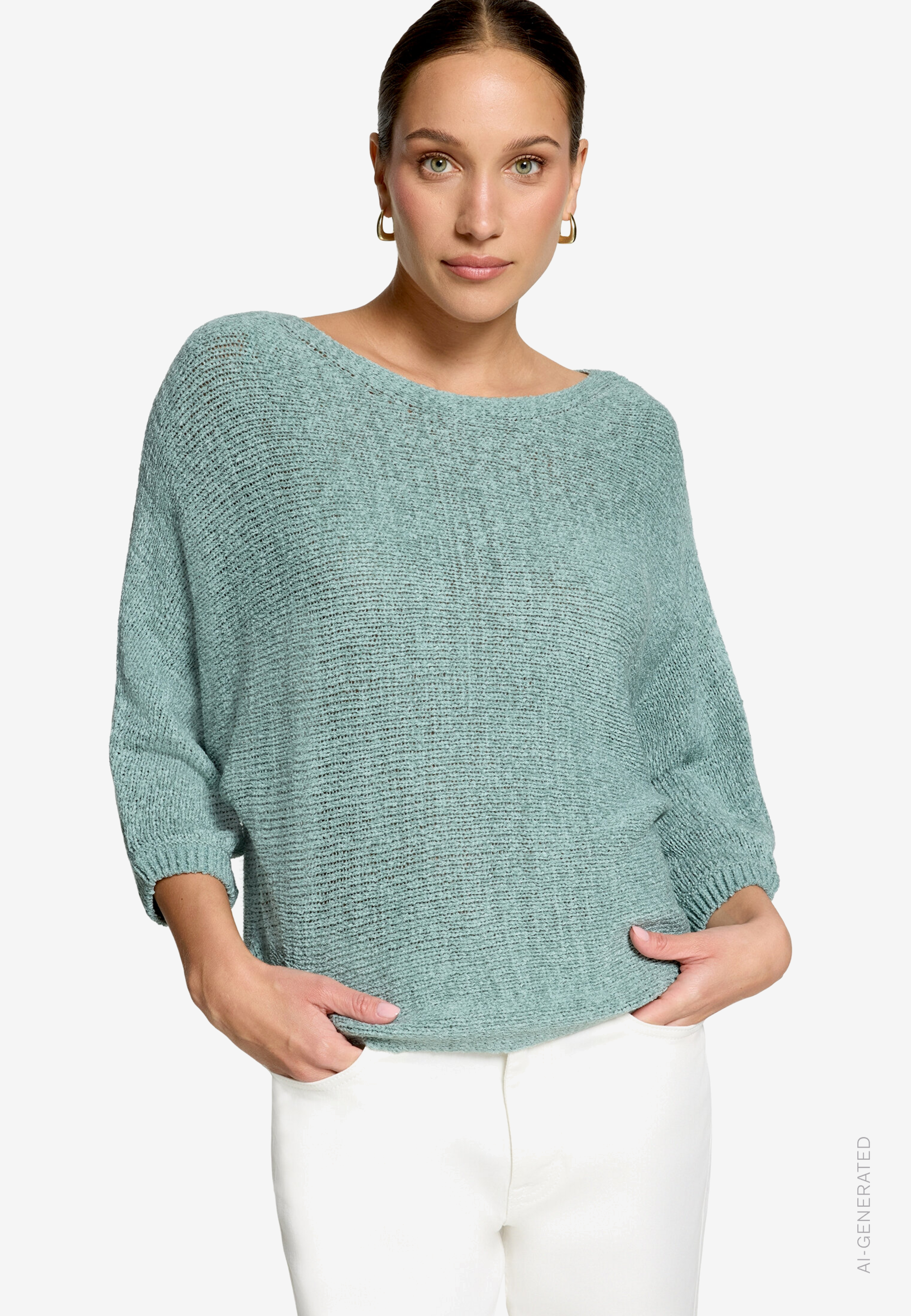 Strickpullover mit Fledermausärmeln