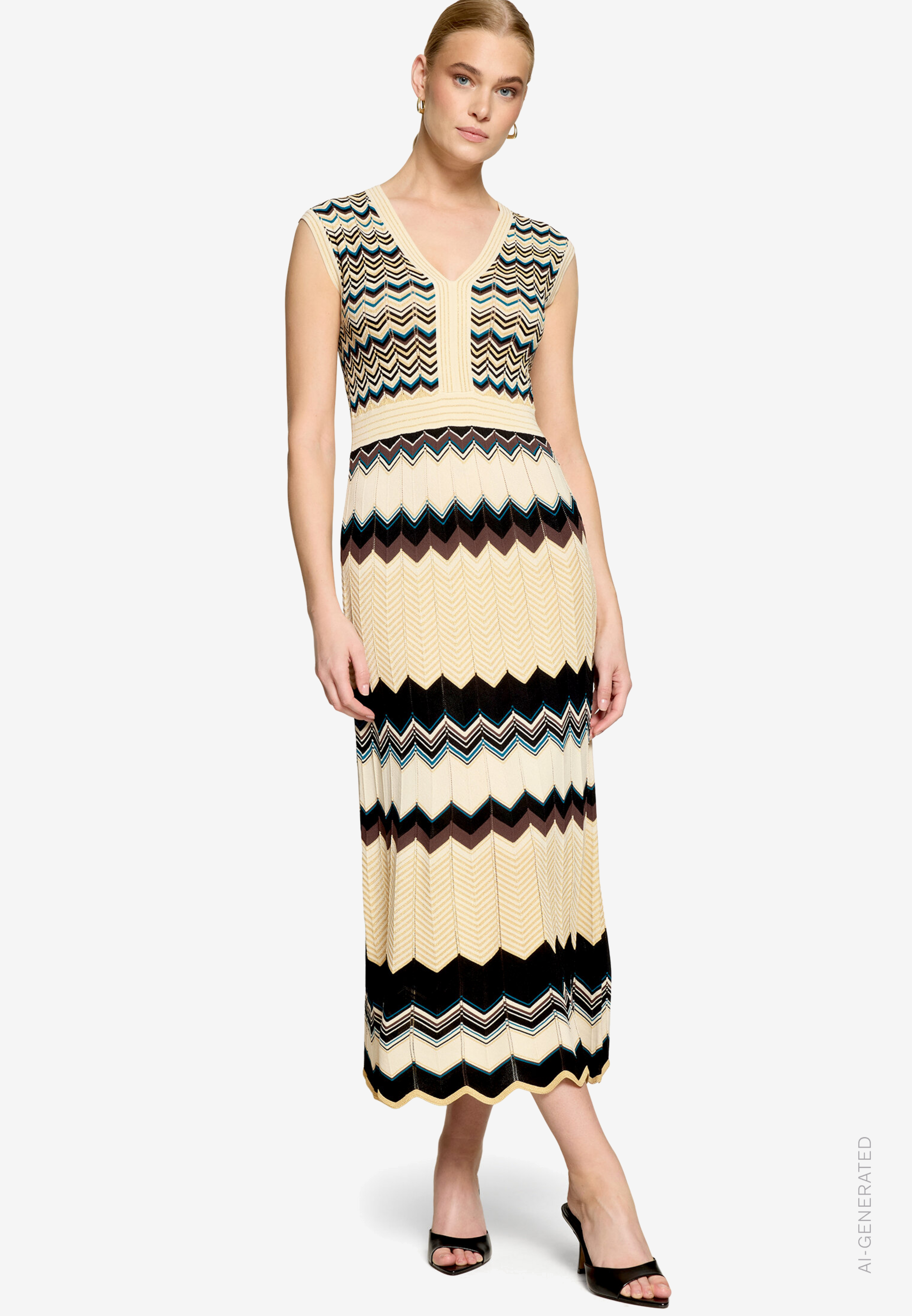 Strickkleid mit Lurexfaden