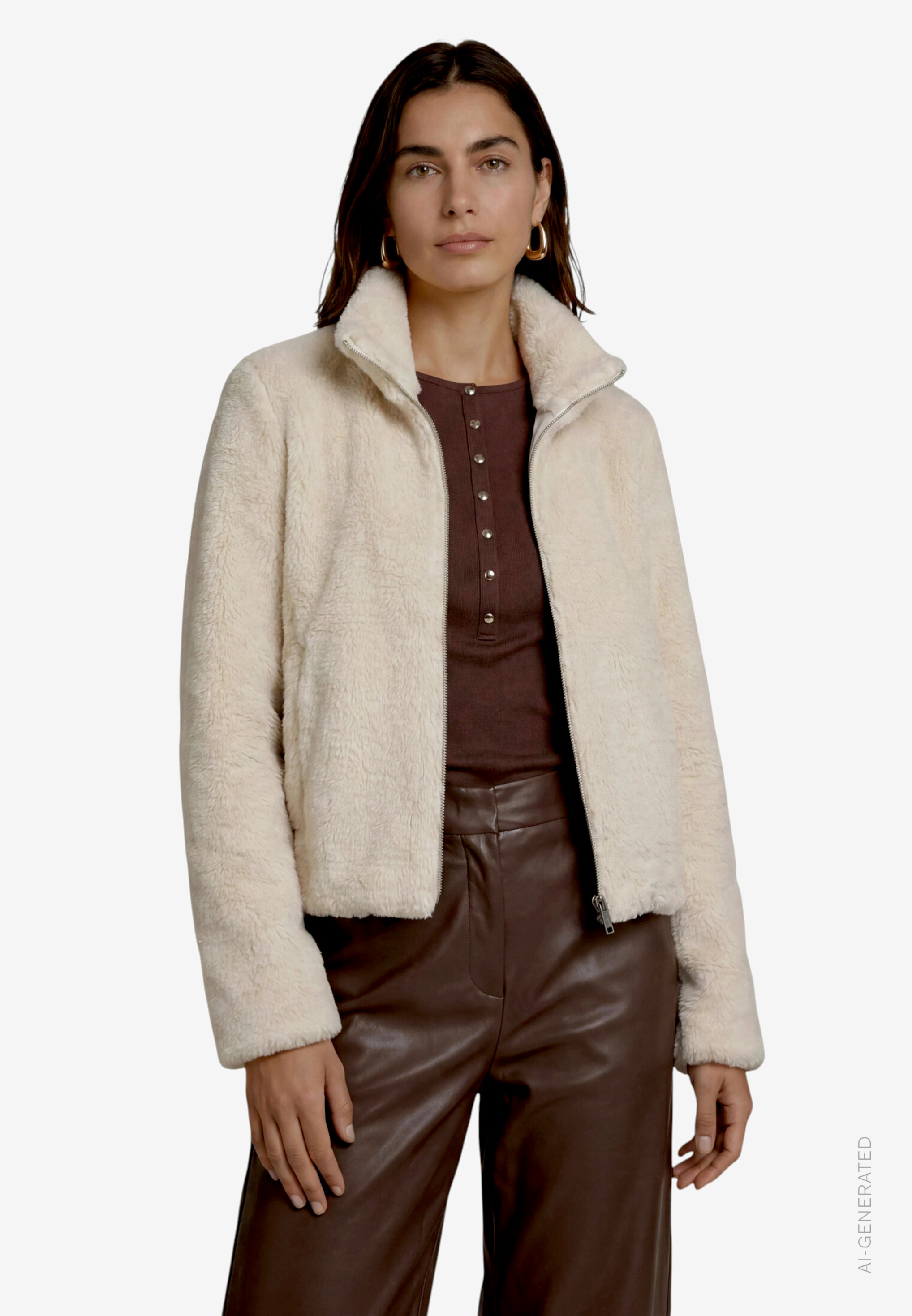 Kuscheljacke mit hohem Kragen