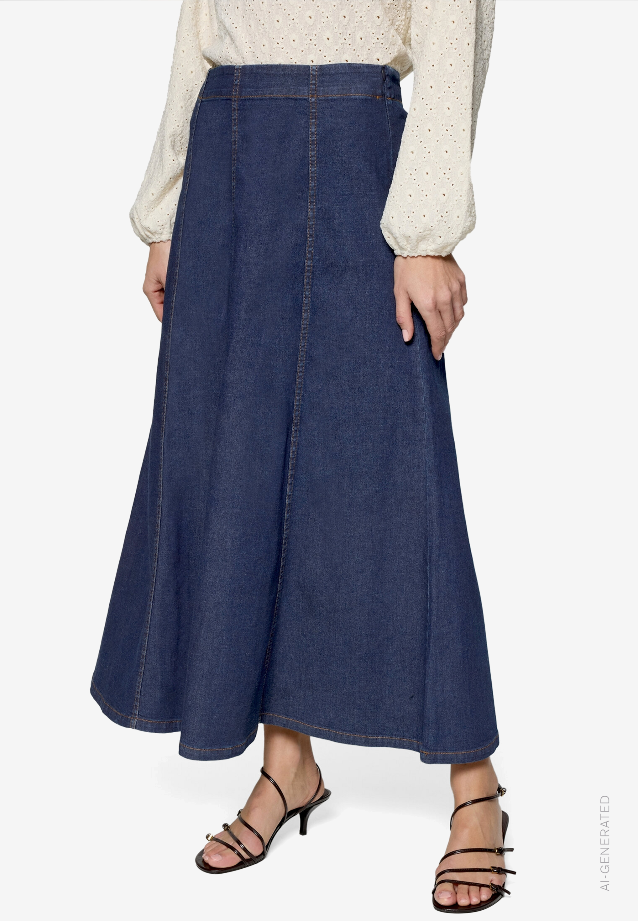Jeansrock Maxi in A-Linie