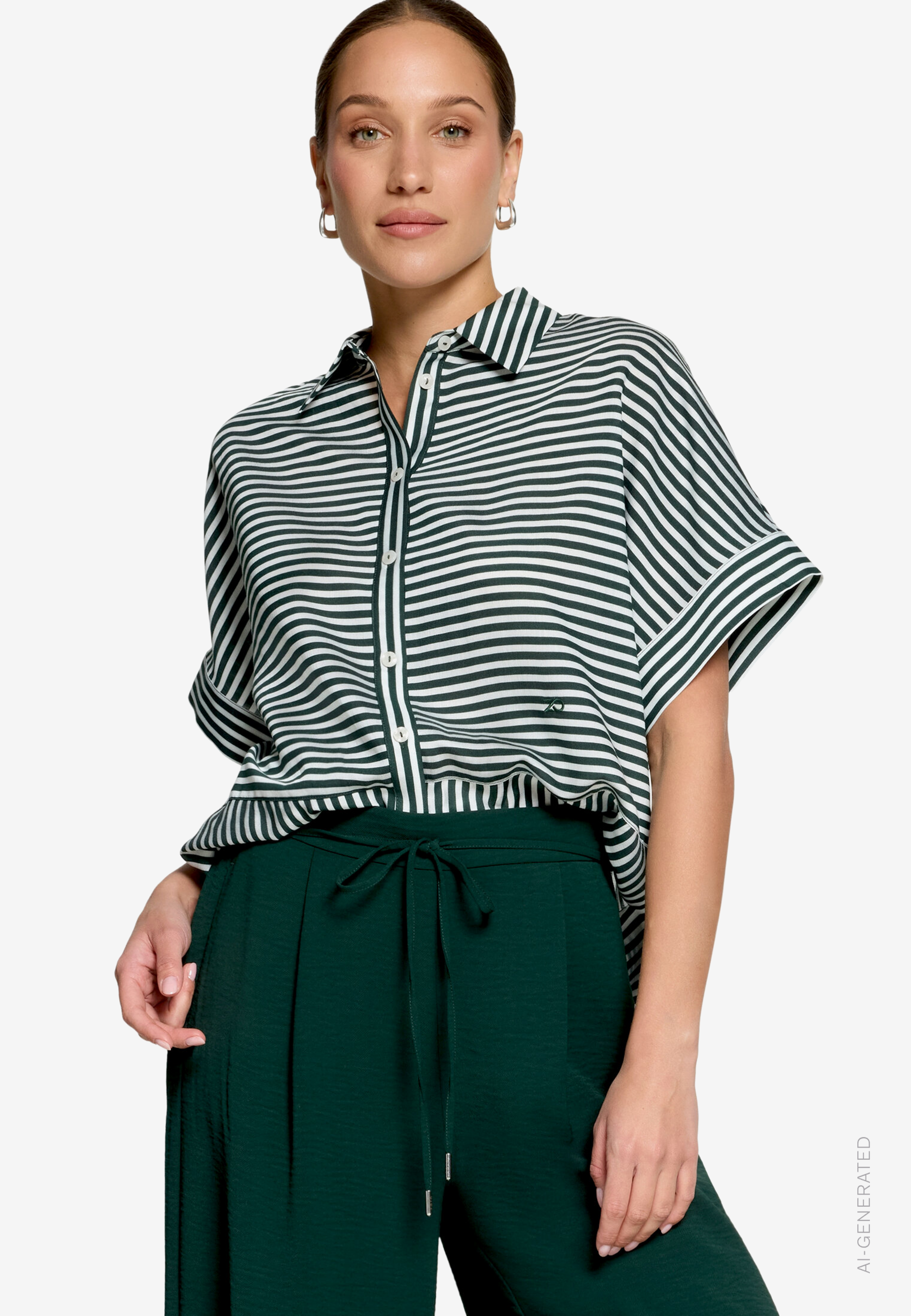 Hemdbluse gestreift 3/4 Arm