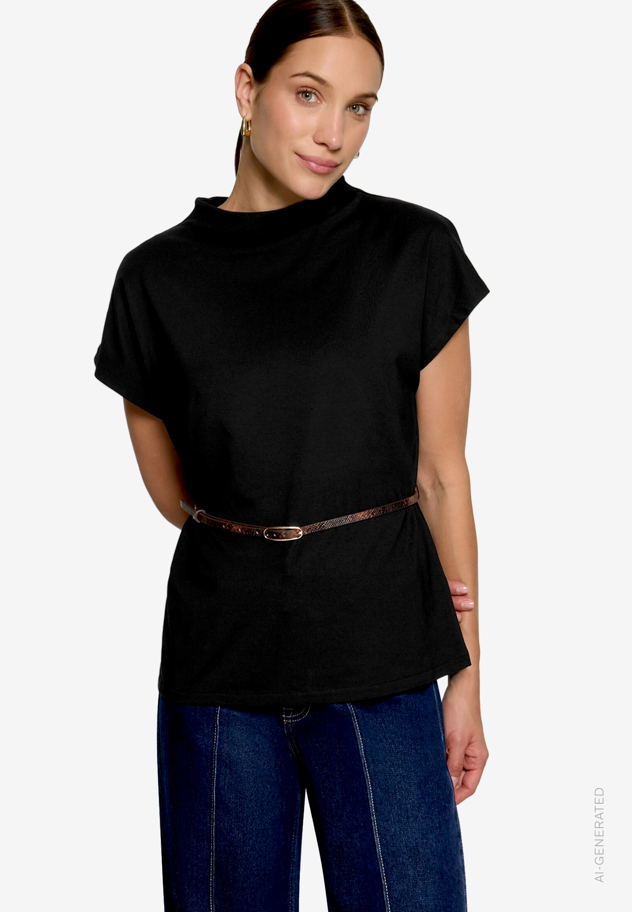 T-Shirt mit Gürtel