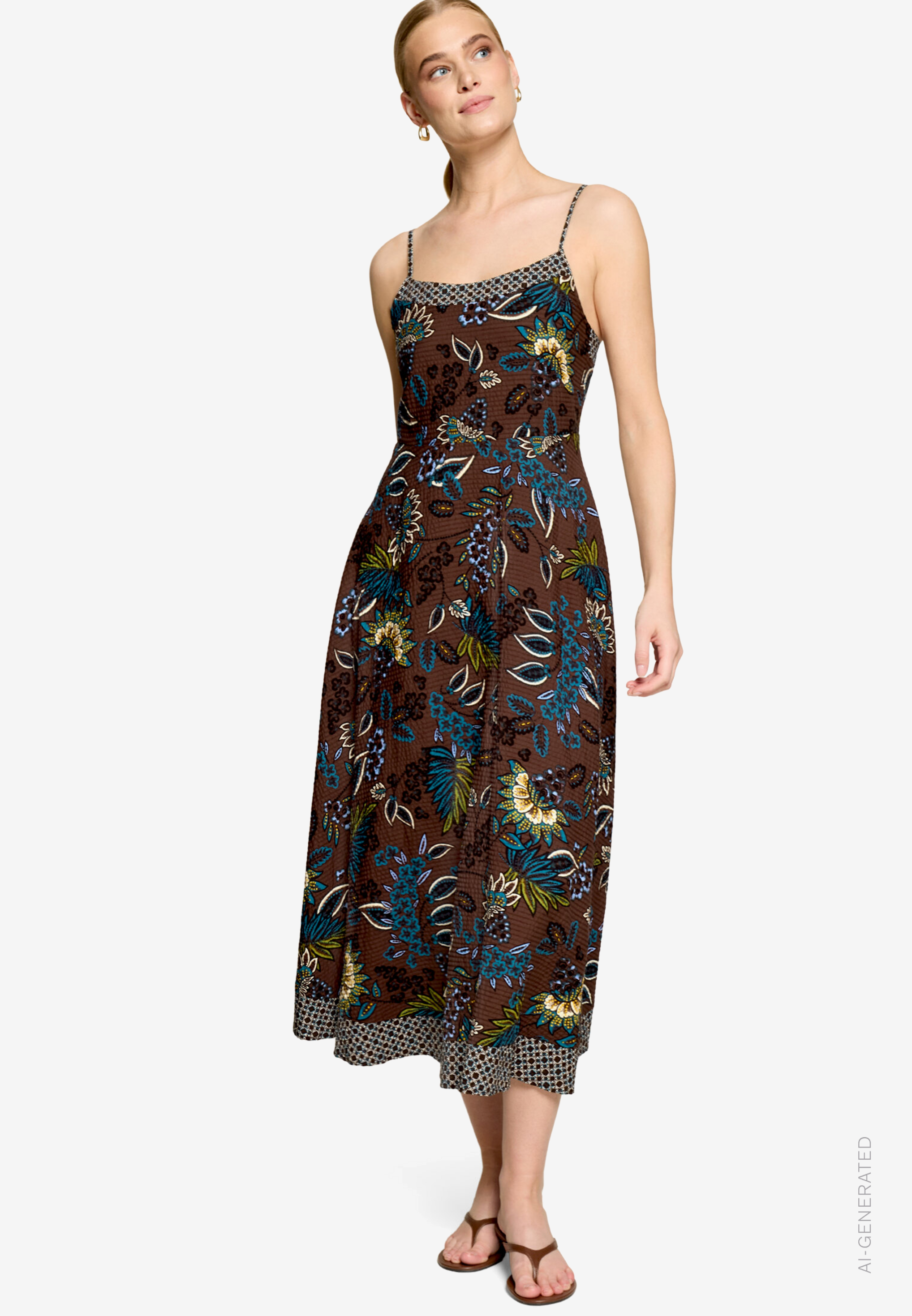 Maxikleid mit floralem Muster