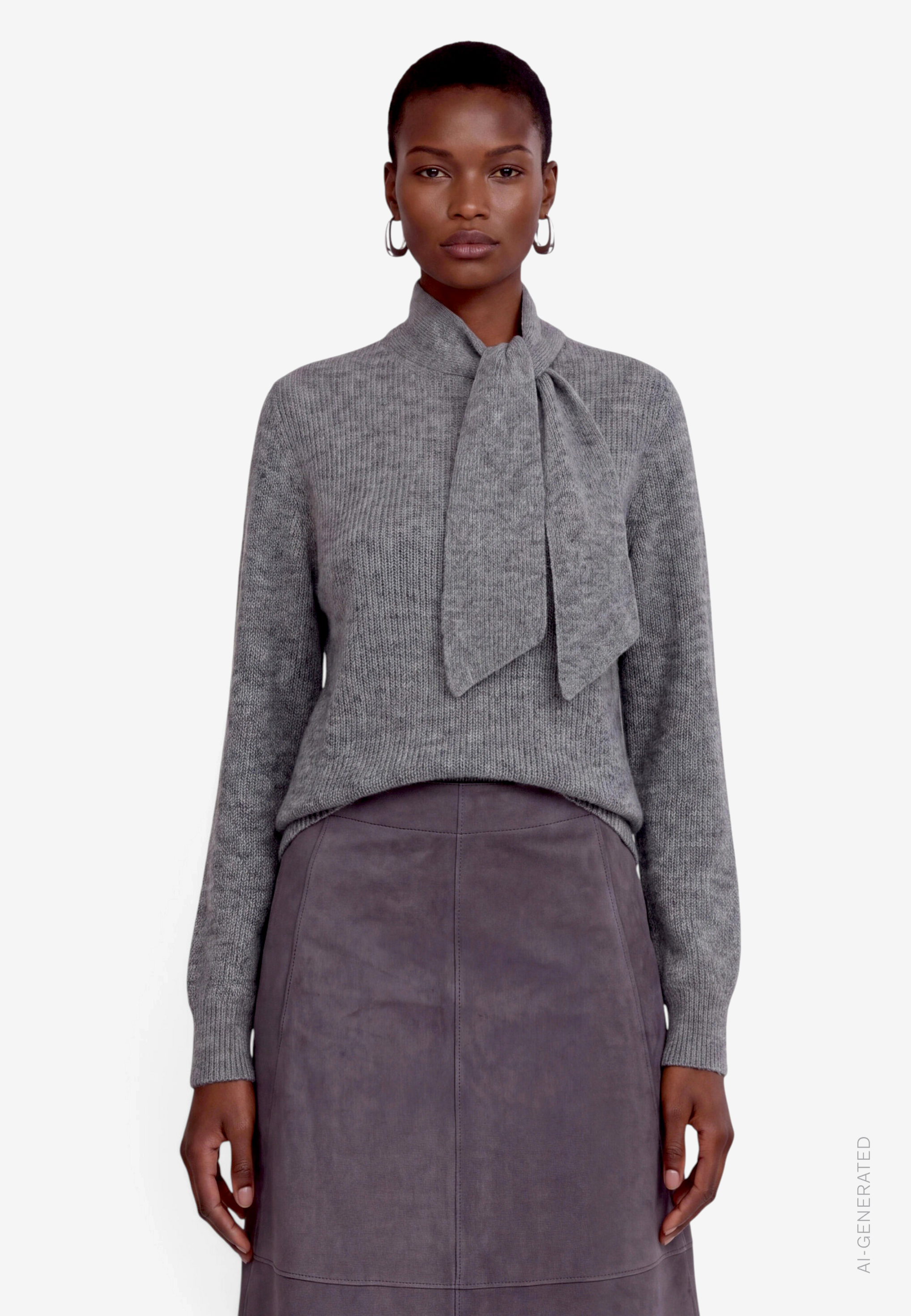 Damen Strickpullover  mit Stehkragen