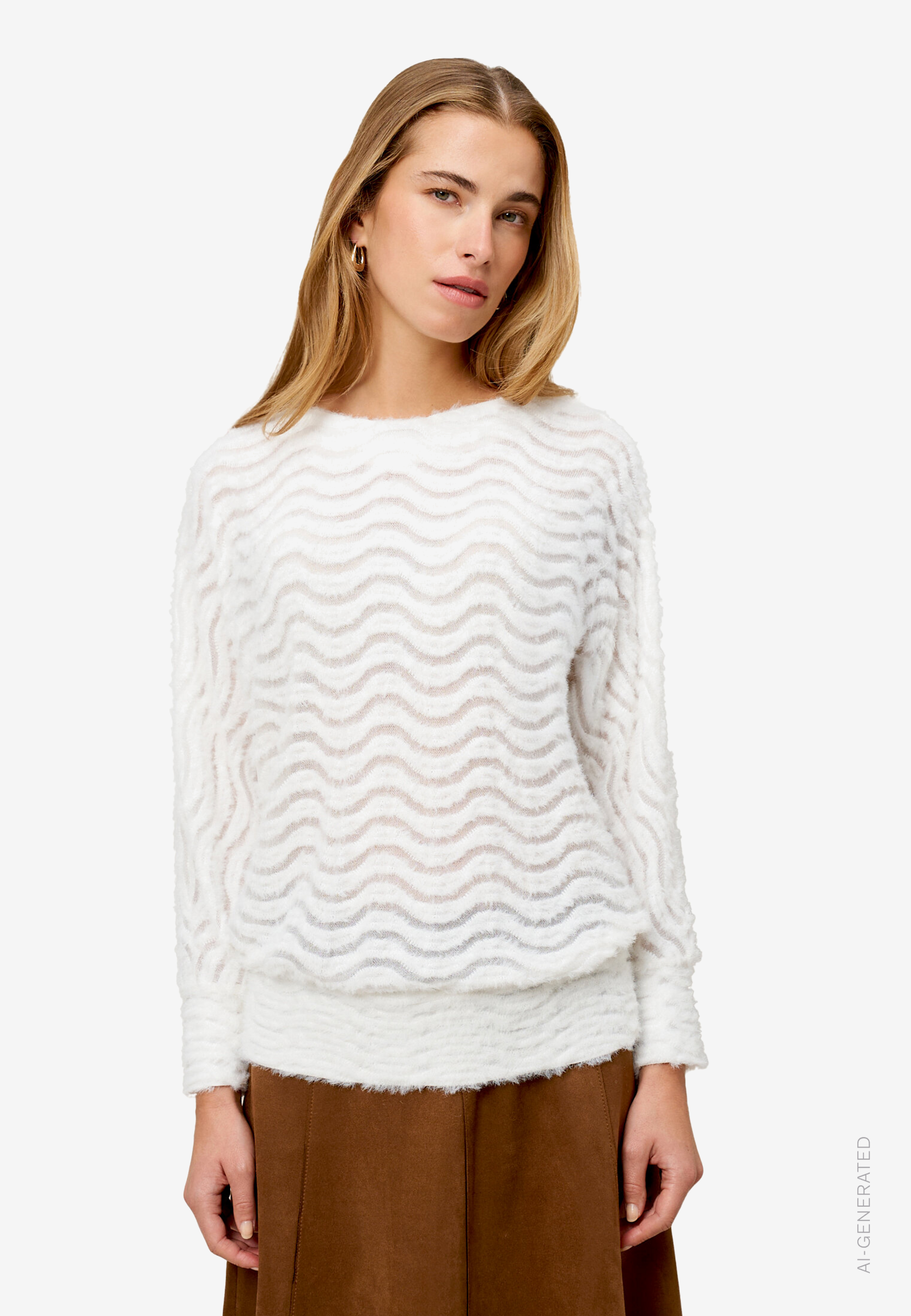 Sweatshirt mit Wellenmuster