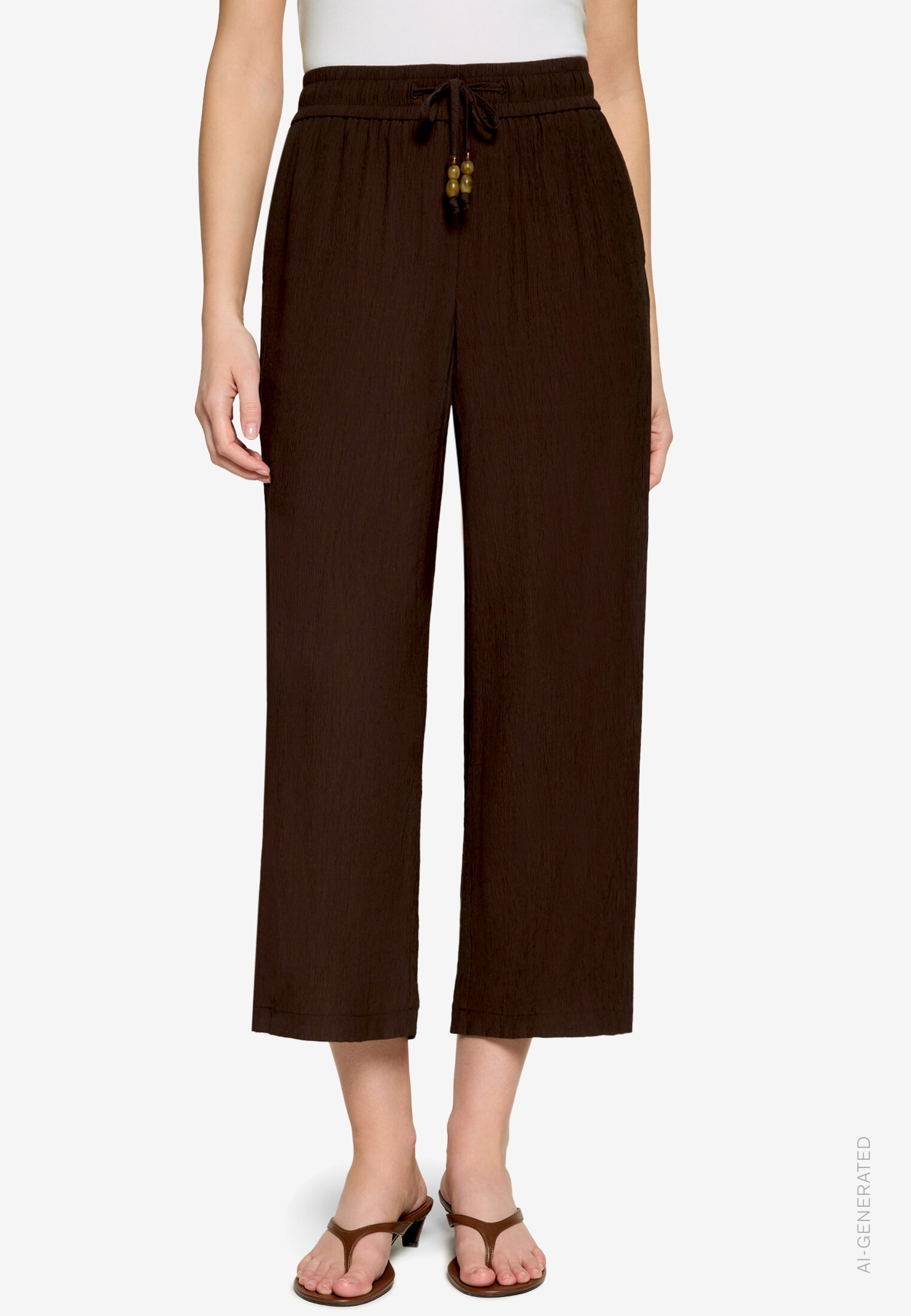 Stoffhose 7/8 mit Bindedetail