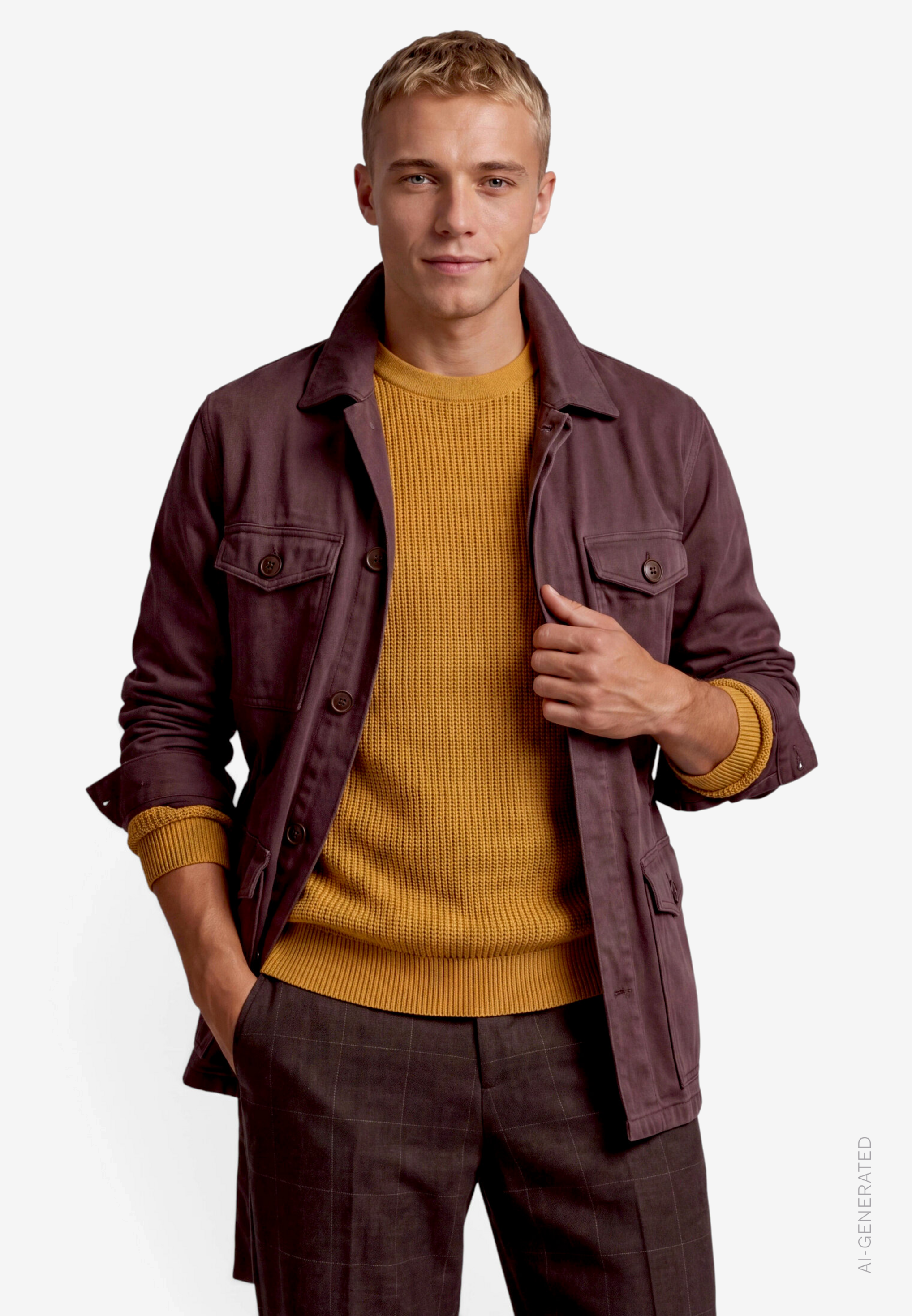 Herren Field Jacket  mit Bindegürtel