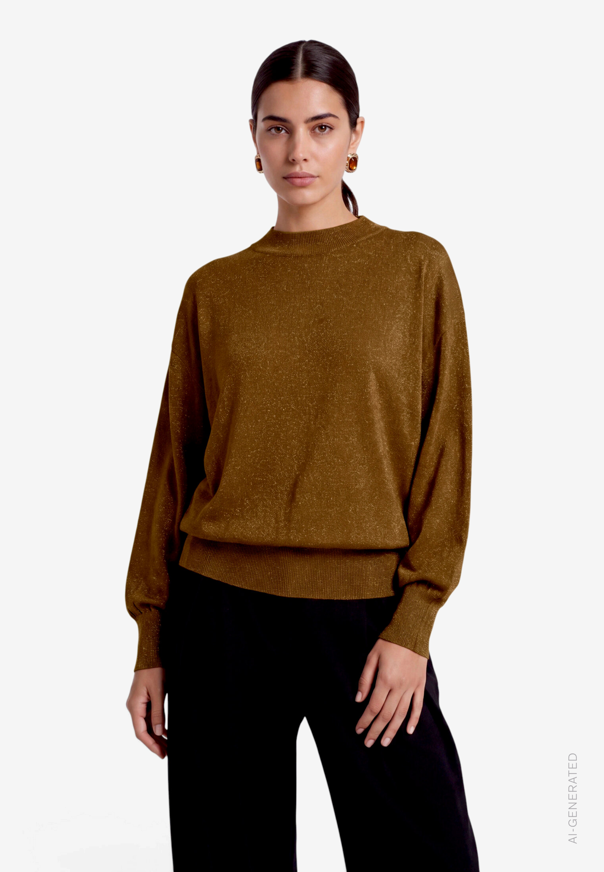 Damen Feinstrickpullover mit Glitzer