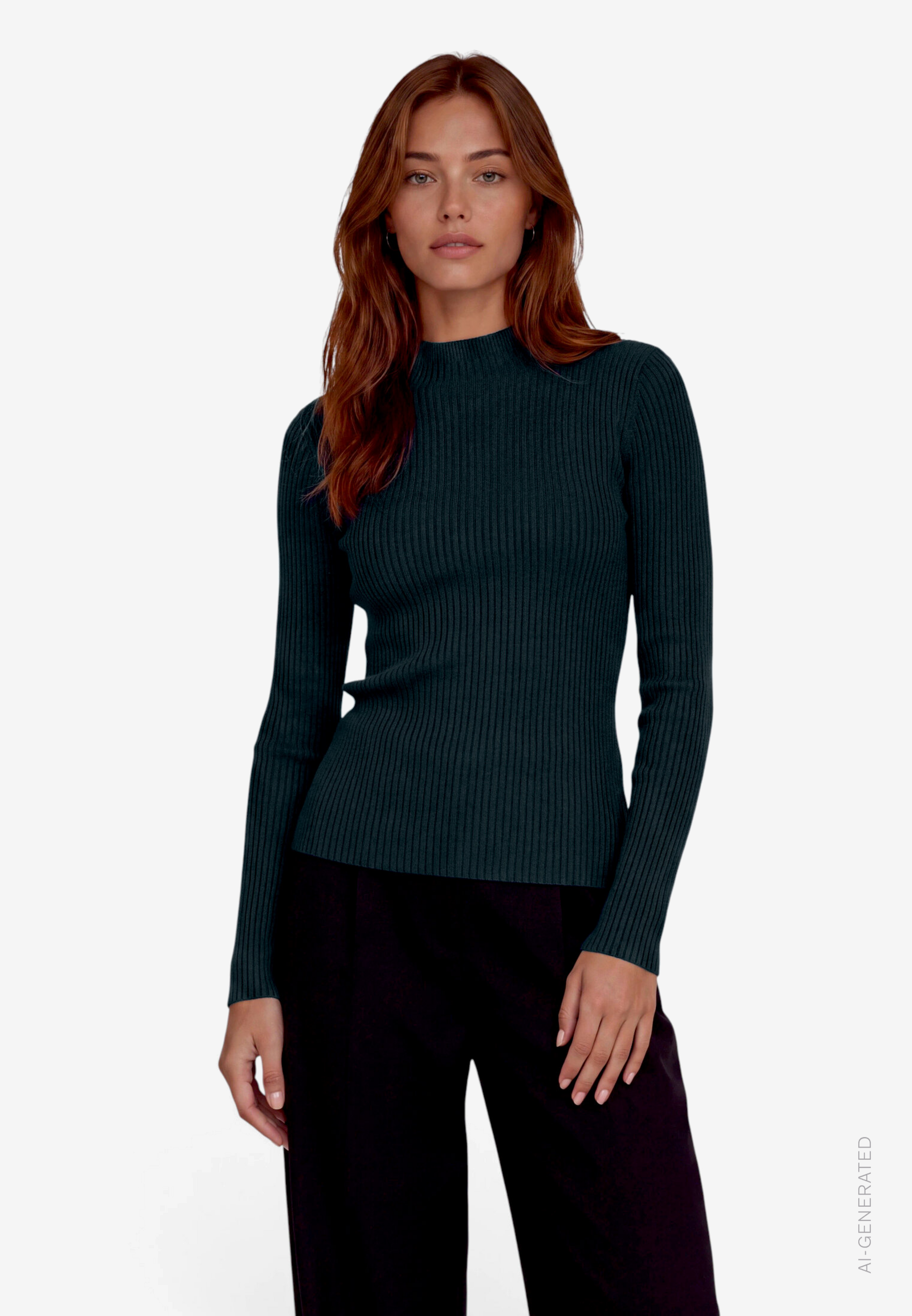 Damen Feinstrickpullover  mit Stehkragen