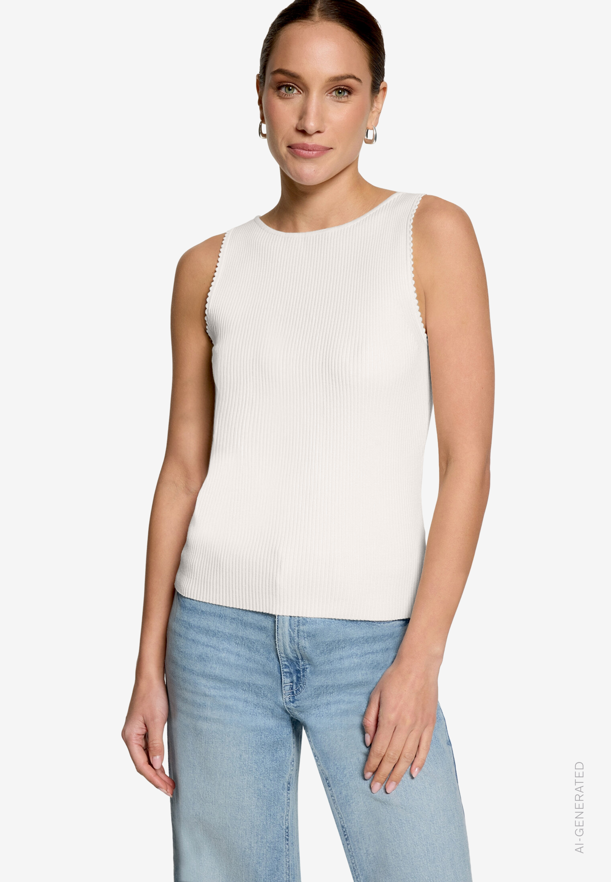 Stricktop mit U-Boot Ausschnitt