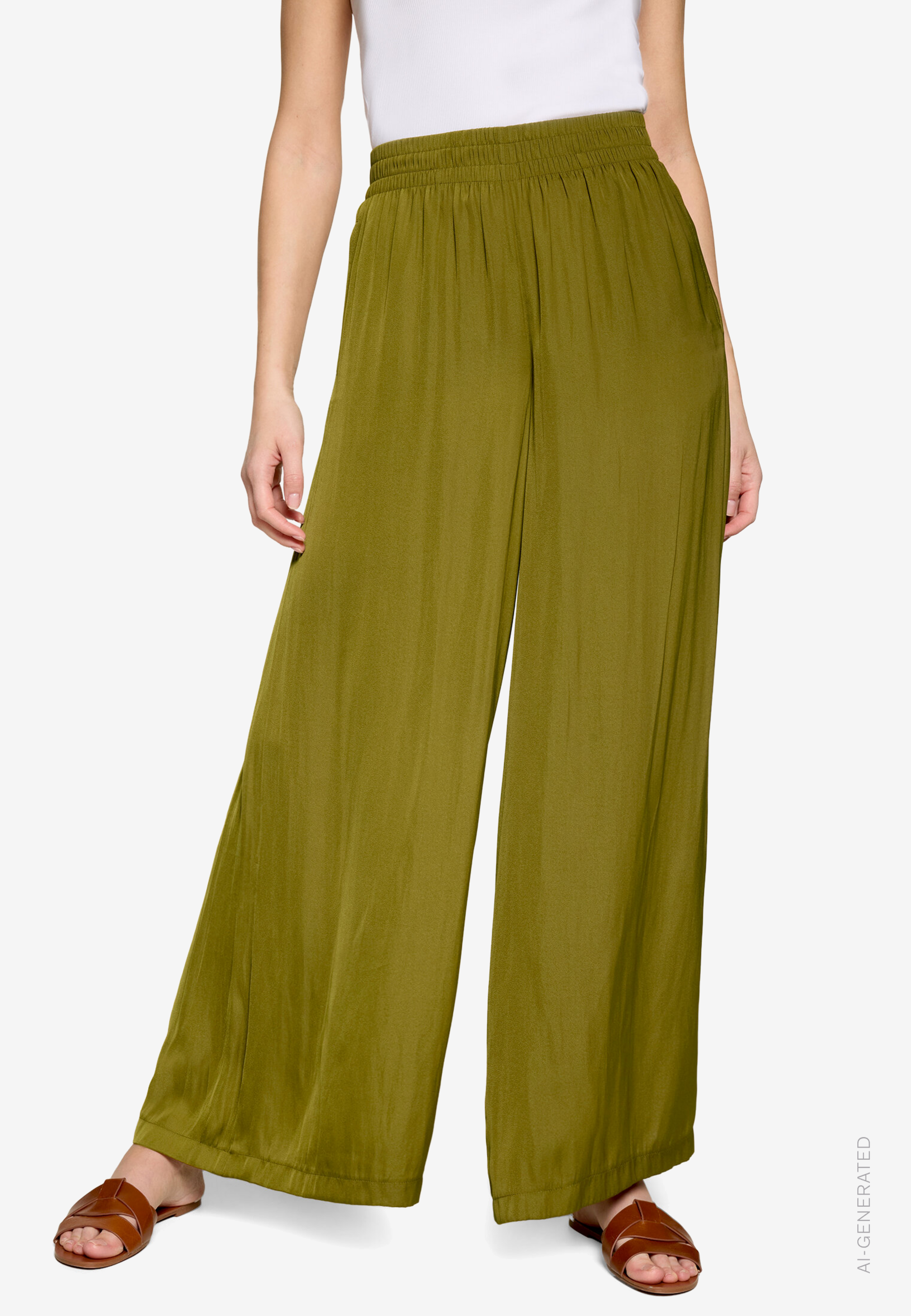 Palazzo-Hose mit elastischem Bund 32 Inch