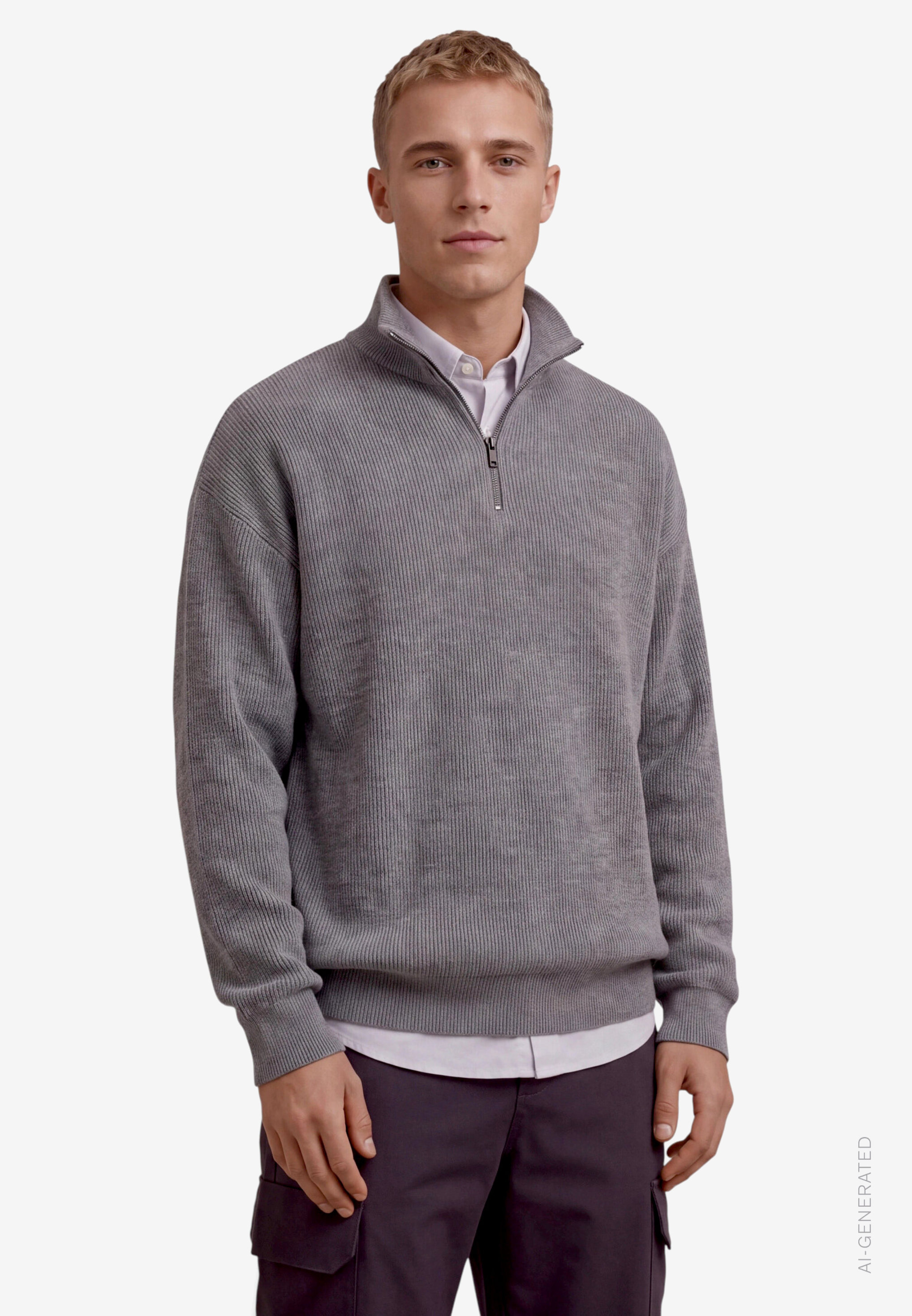 Sweatshirt mit Stehkragen