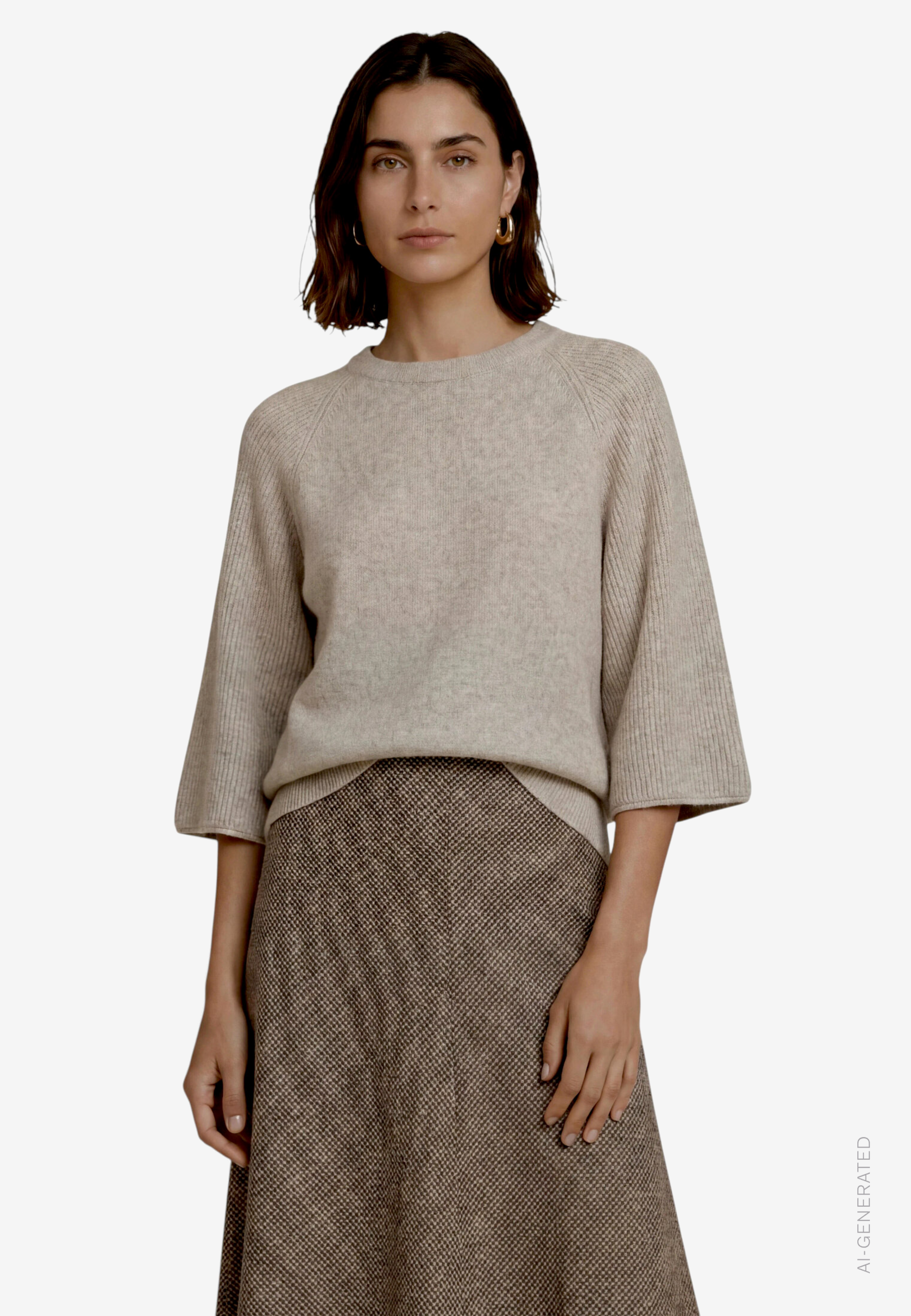 Damen Strickpullover mit Fledermausärmeln
