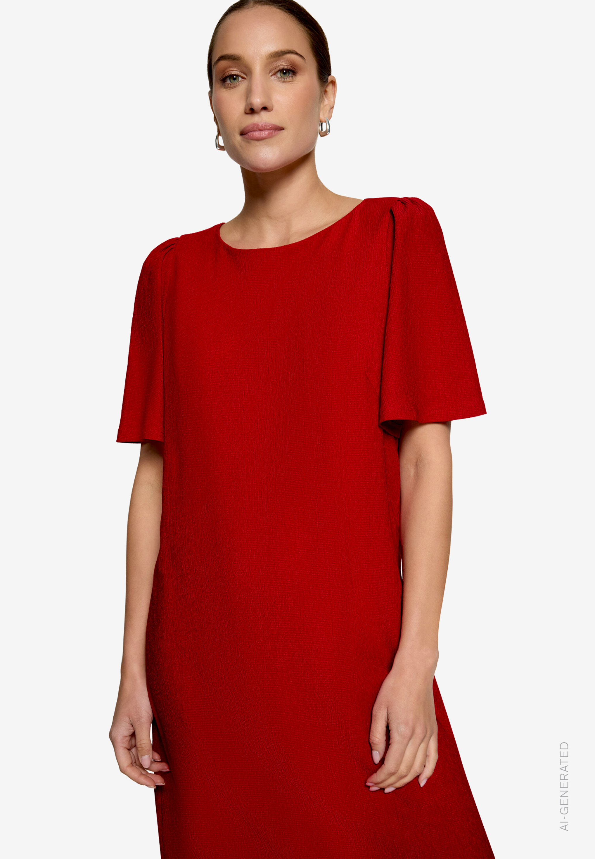 T-Shirt- Kleid mit Rundhalsausschnitt