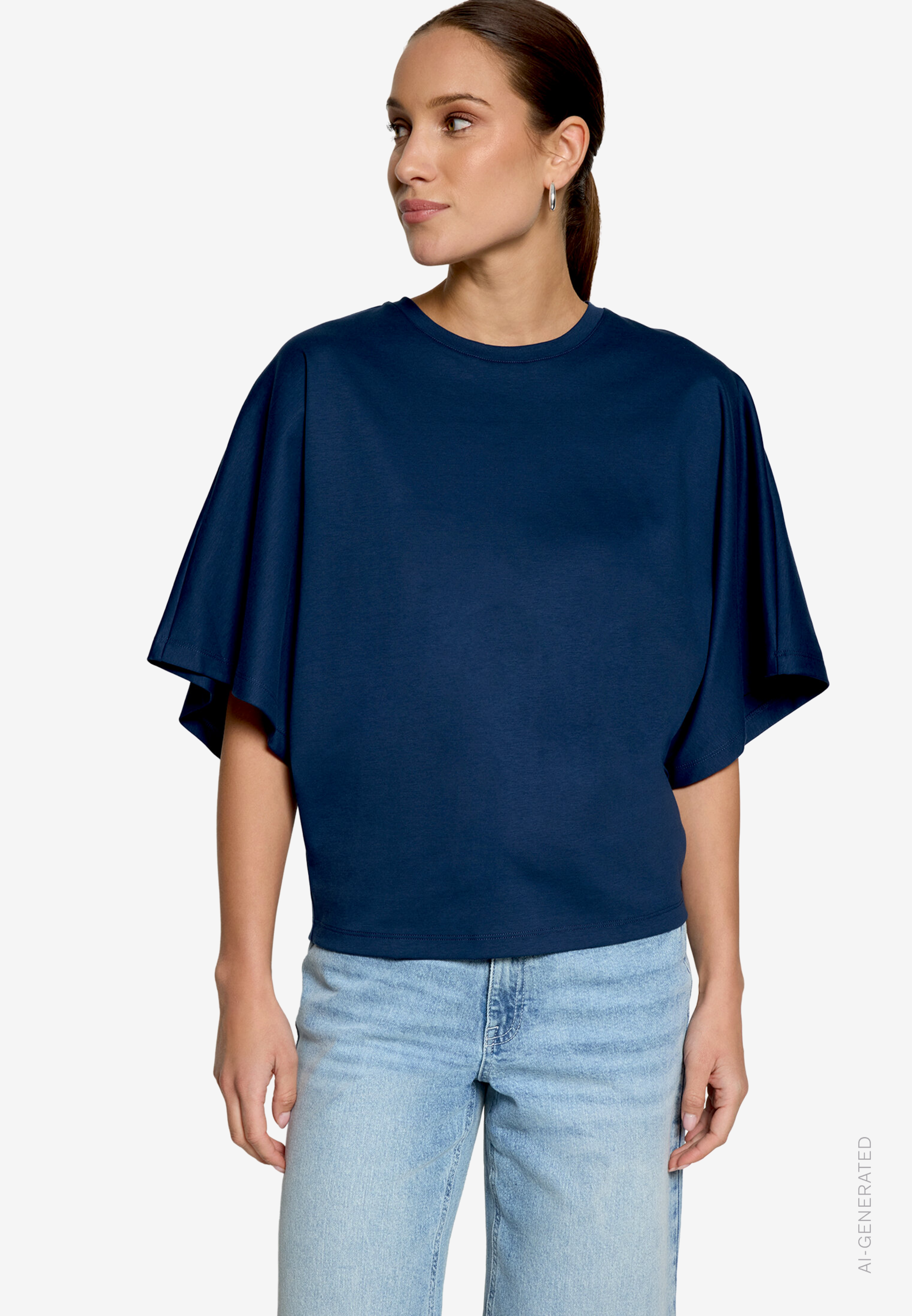 T-Shirt mit weiten Ärmeln