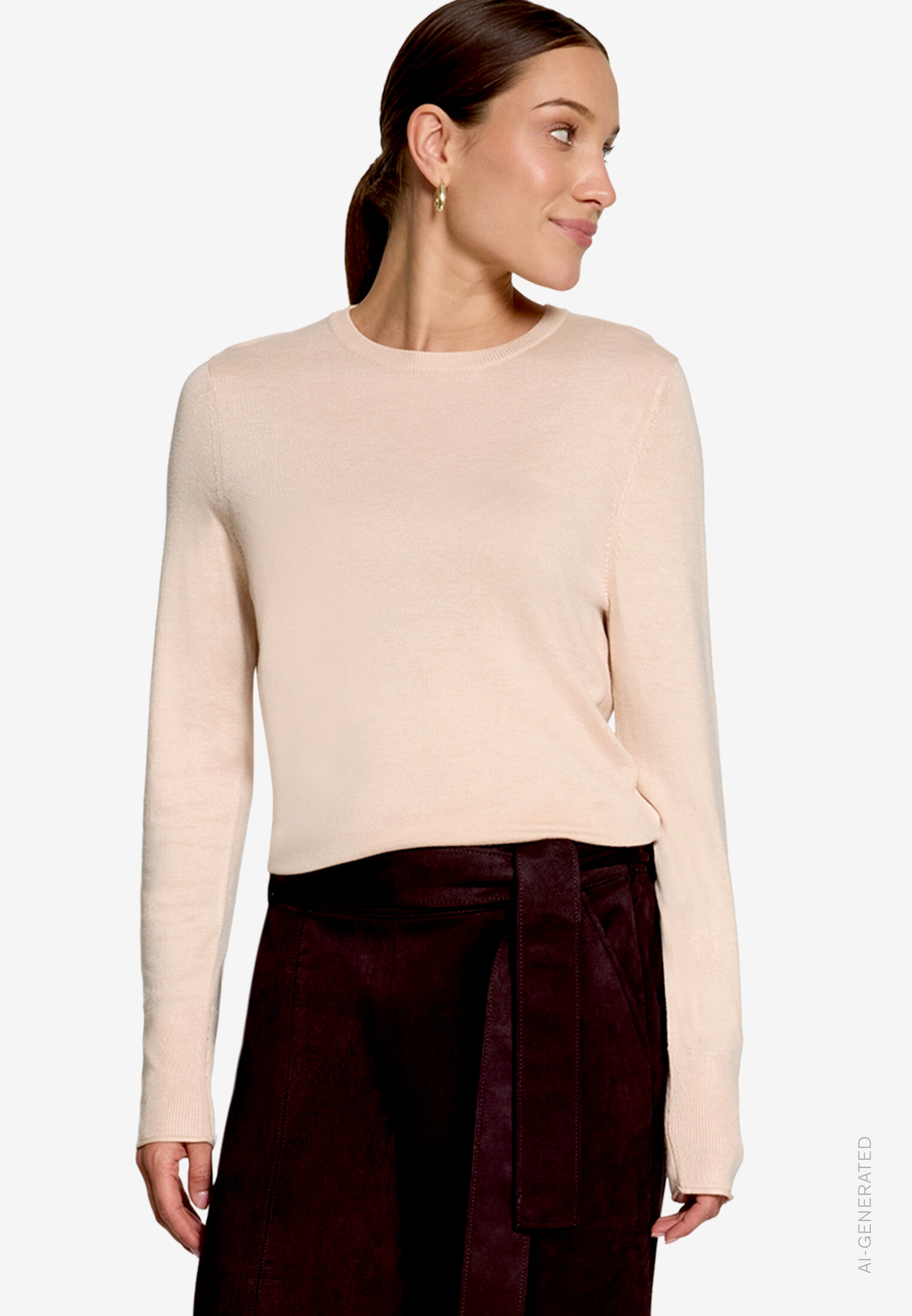 Basic-Pullover mit Rundhalsausschnitt