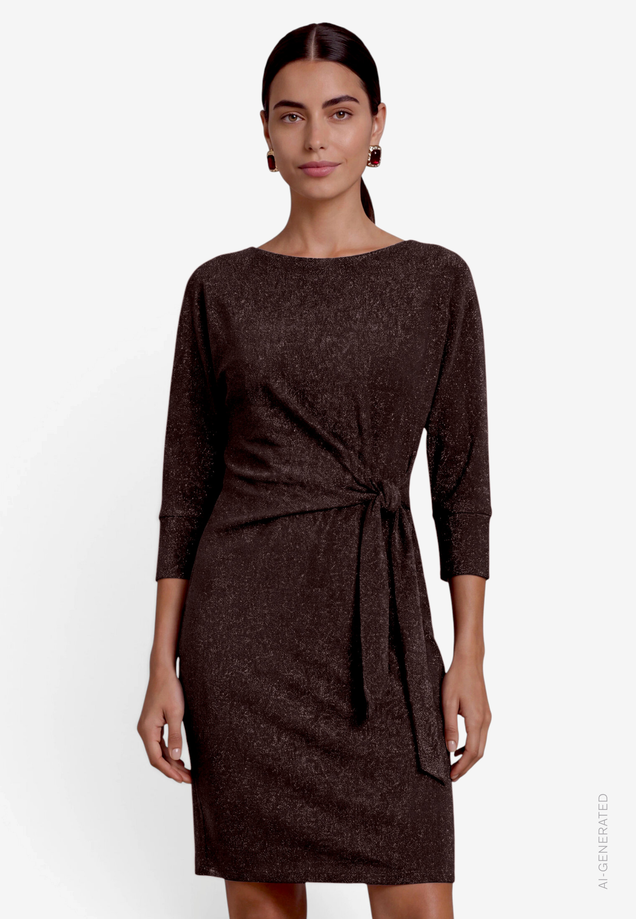 Damen Jerseykleid  mit Glitzer