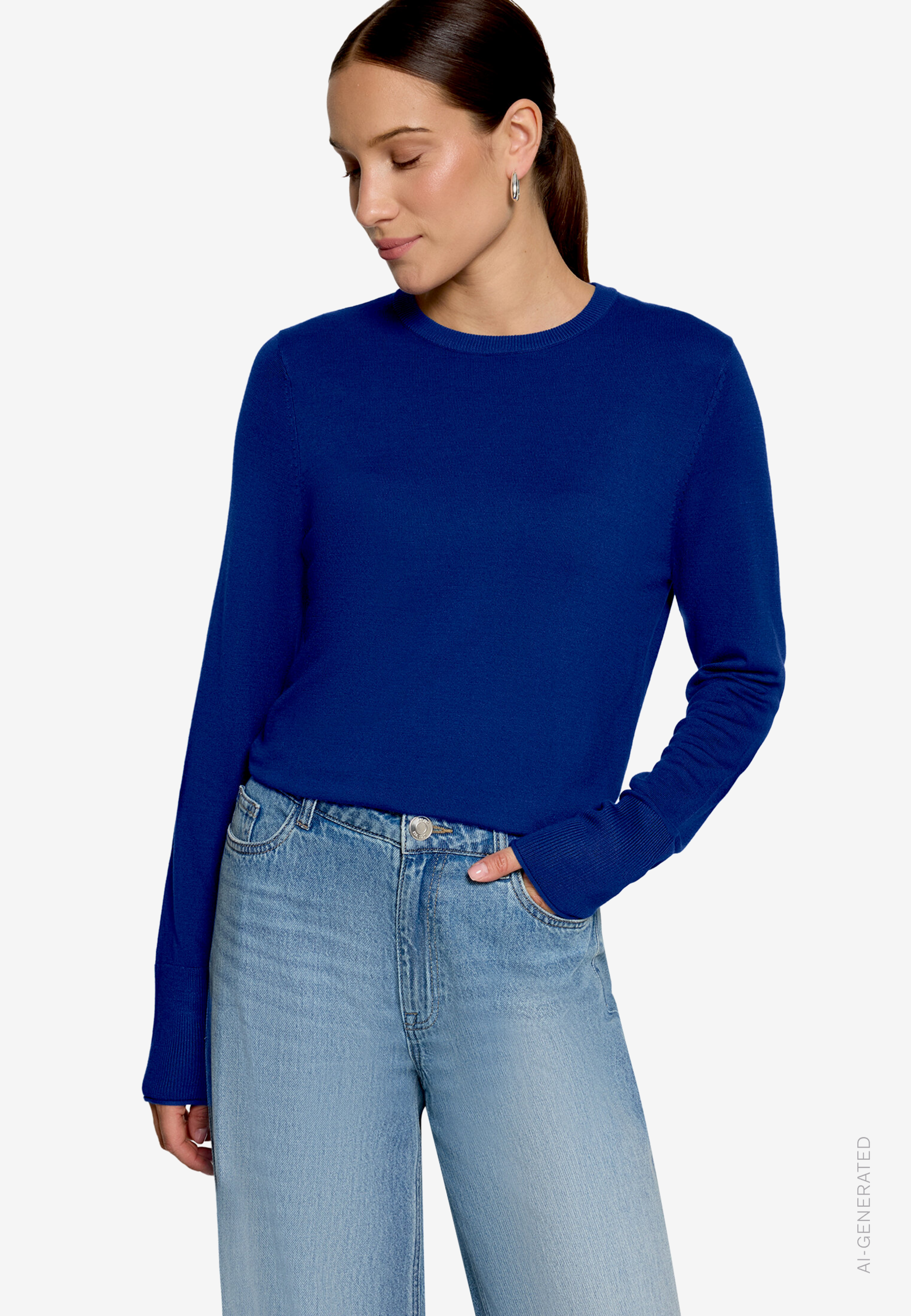 Basic-Pullover mit Rundhalsausschnitt