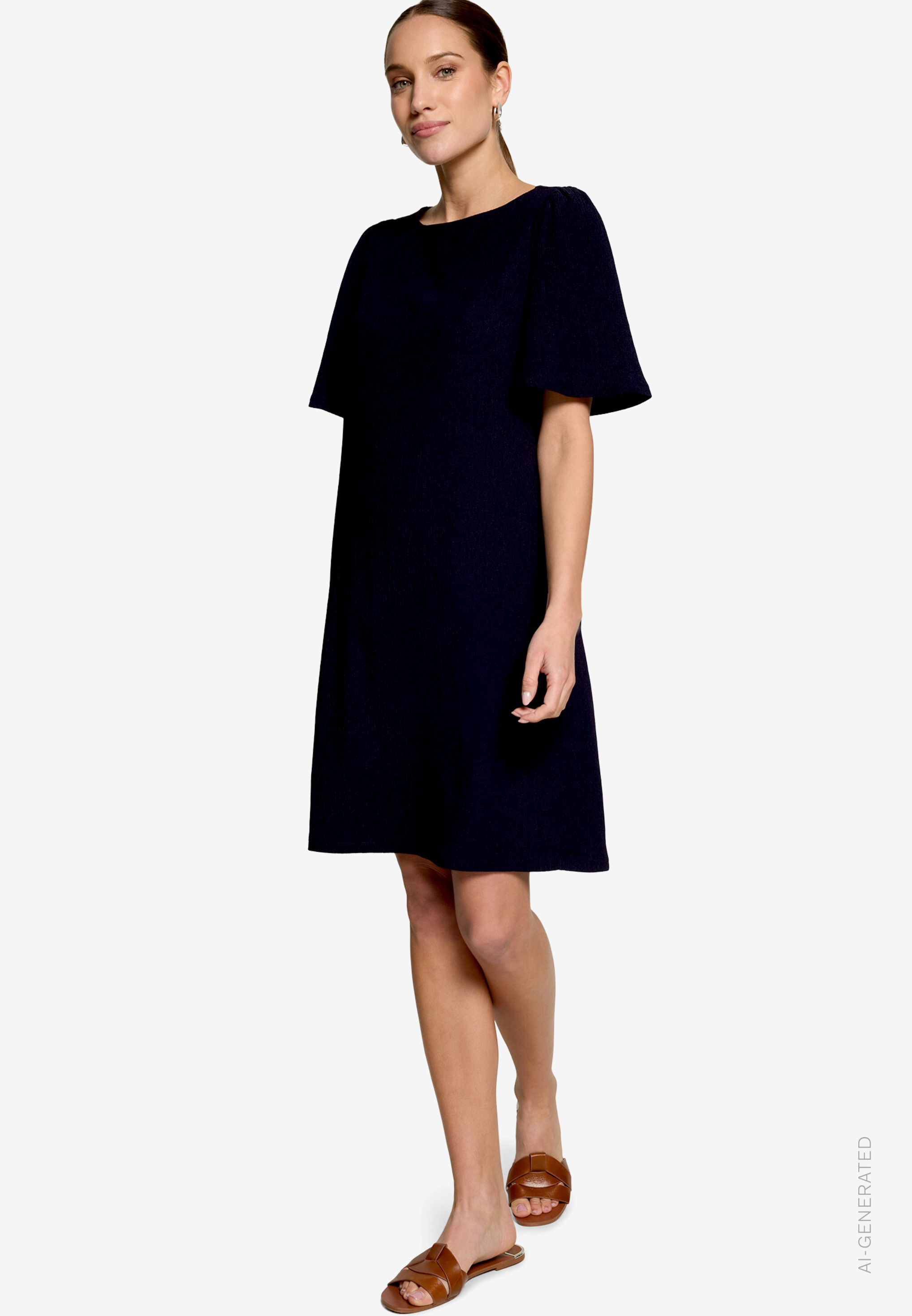T-Shirt- Kleid mit Rundhalsausschnitt