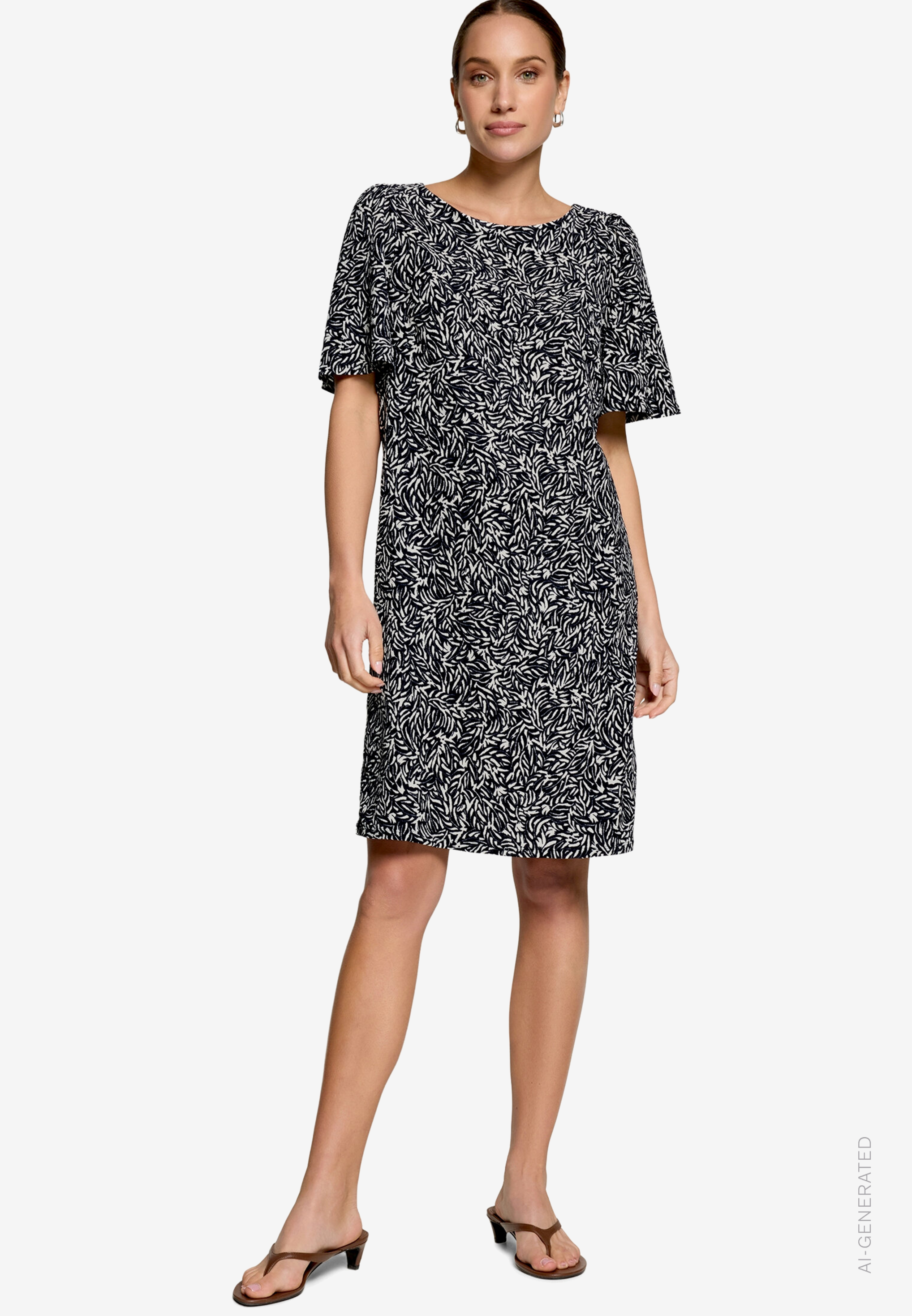 Blusenkleid mit Blumenprint