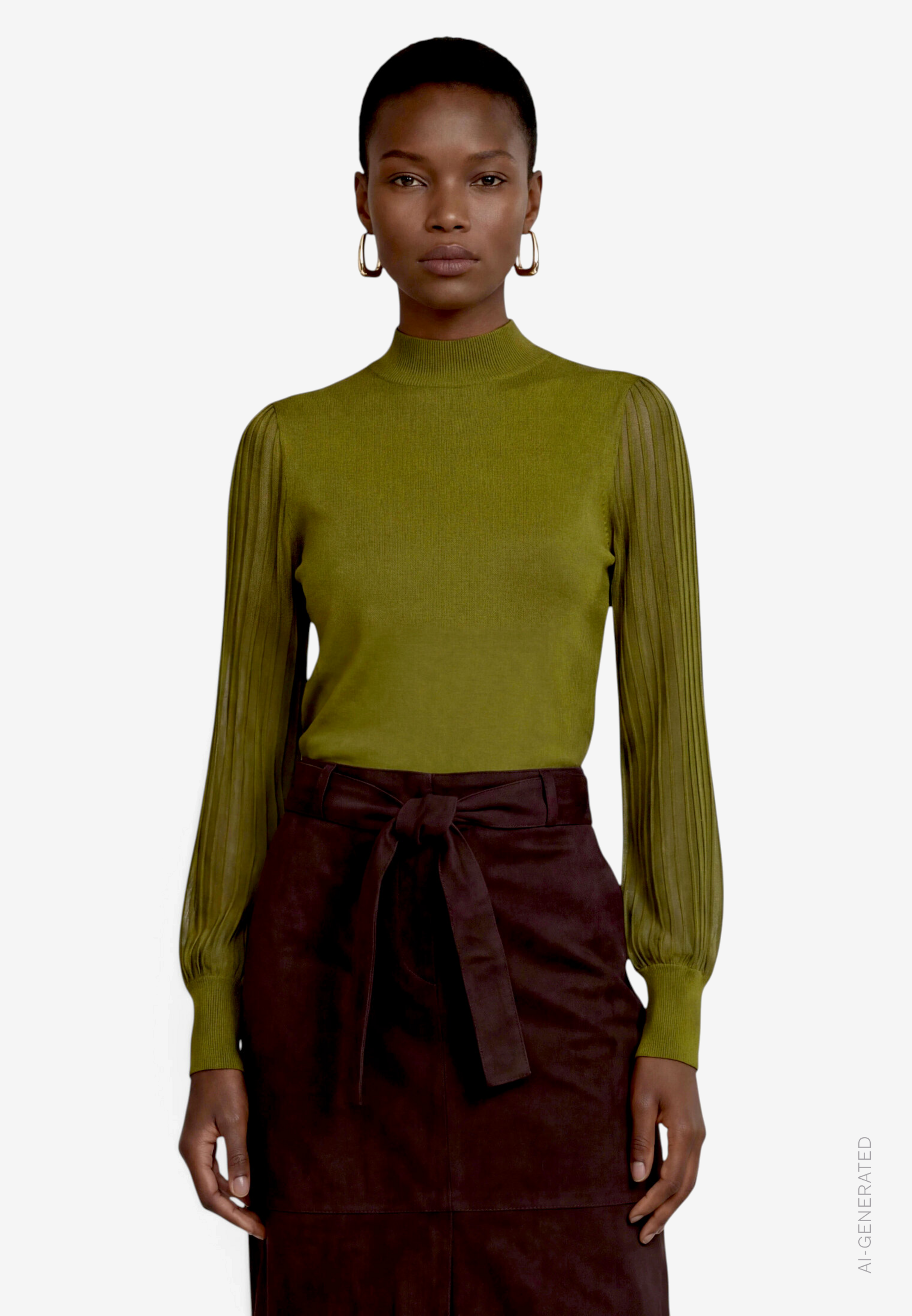 Damen Pullover mit transparenten Ärmeln