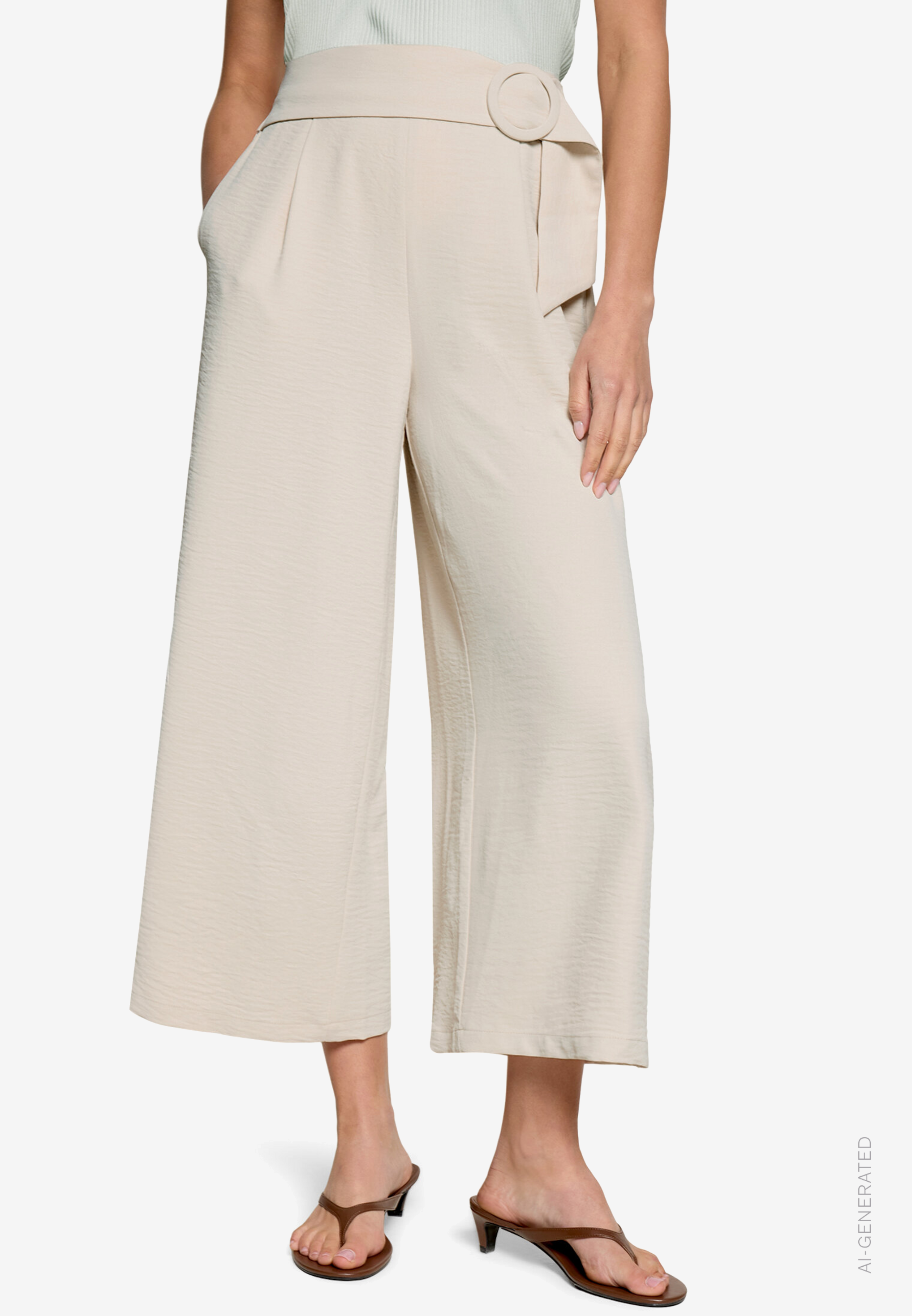 Stoffhose 7/8 LäNge Mit Schnalle
