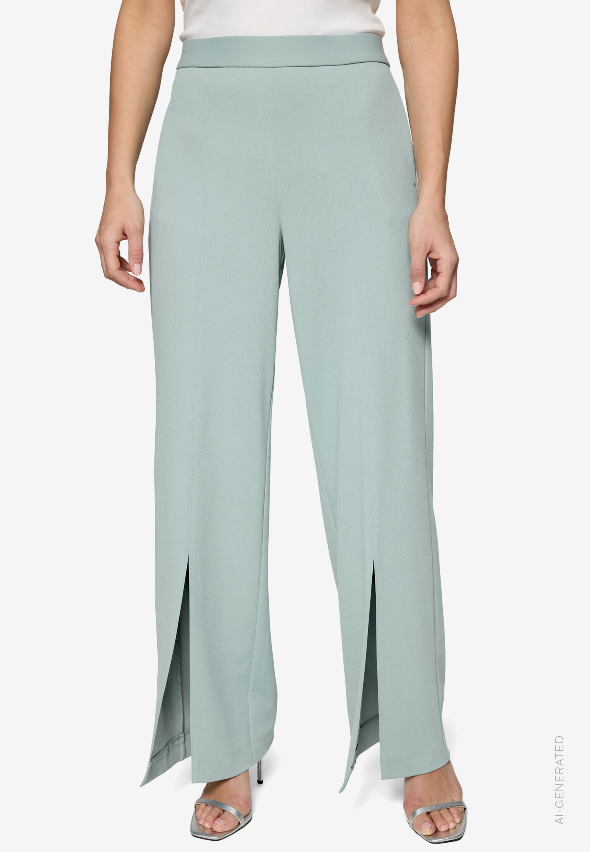 Stoffhose mit Schlitz vorn