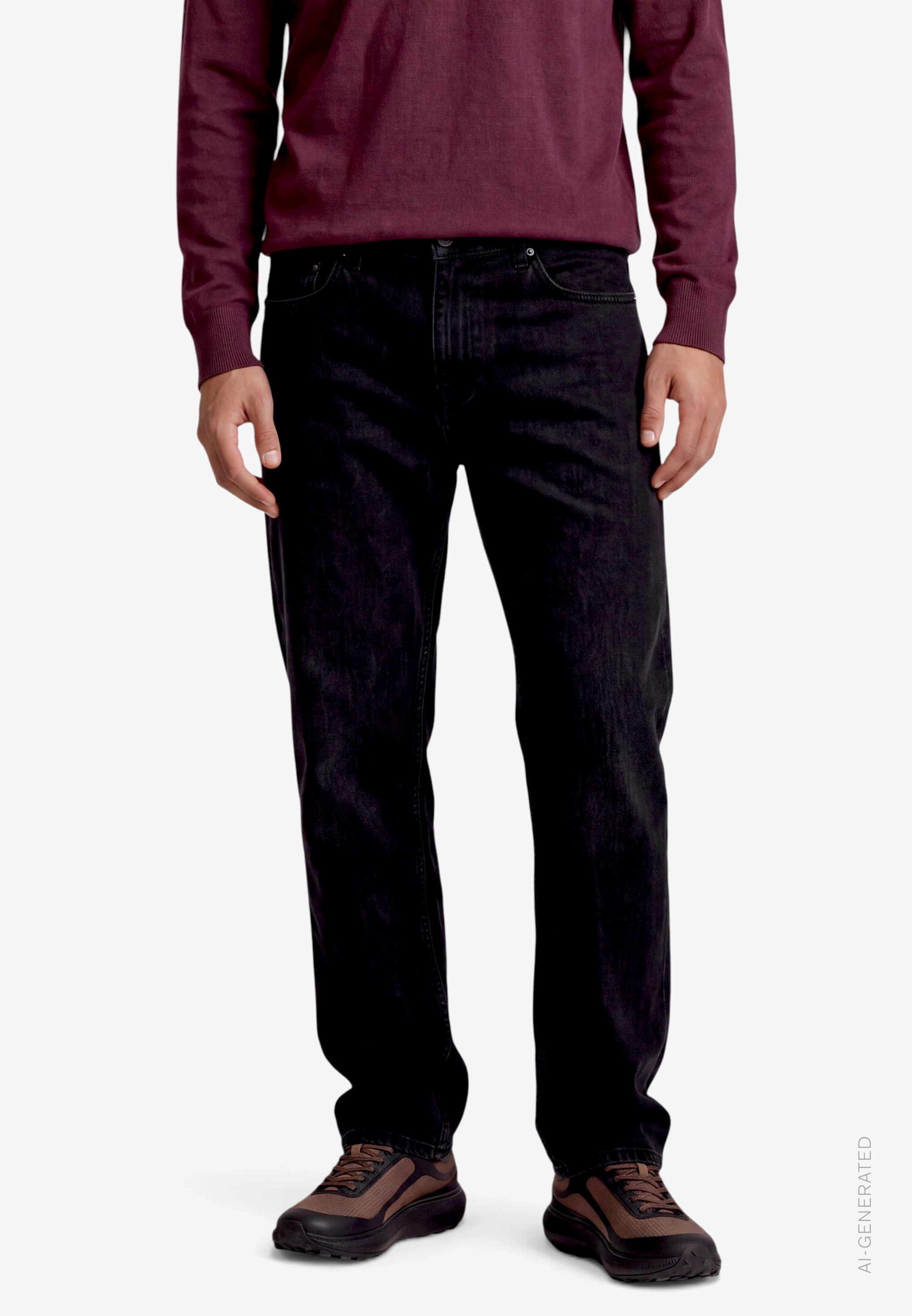 Basic-Jeans gerader Schnitt