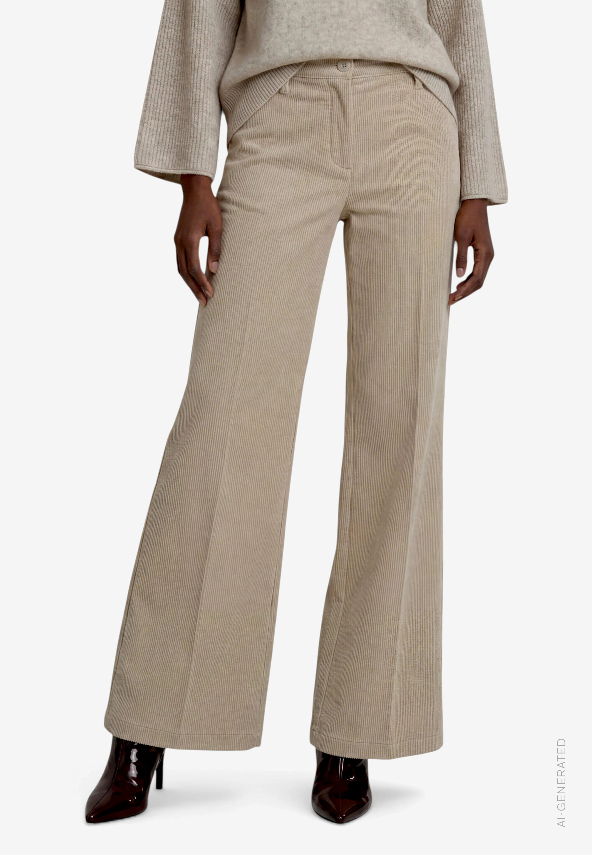 Damen Cordhose mit Bügelfalte