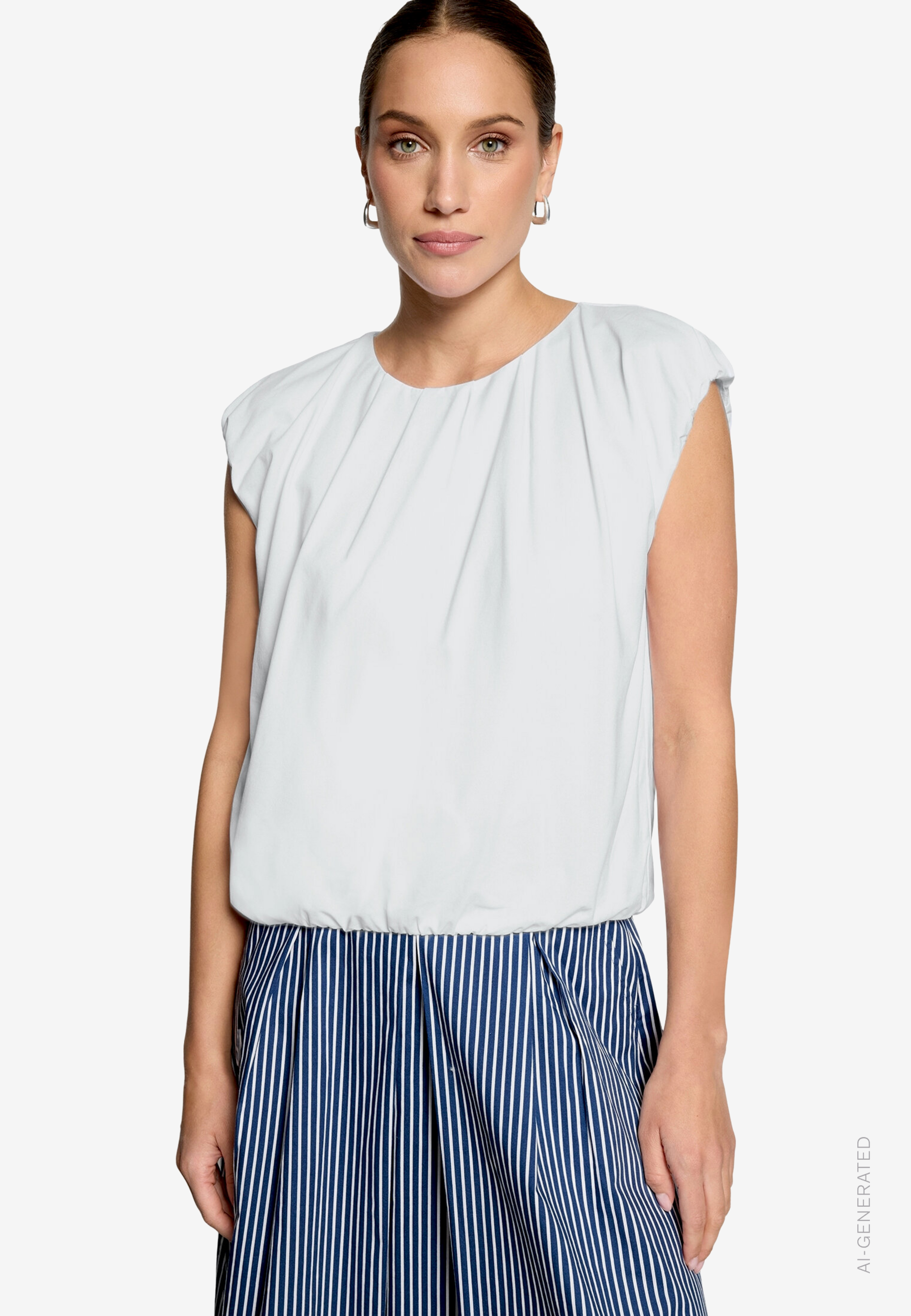 Cropped-Shirt mit Rundhalsausschnitt